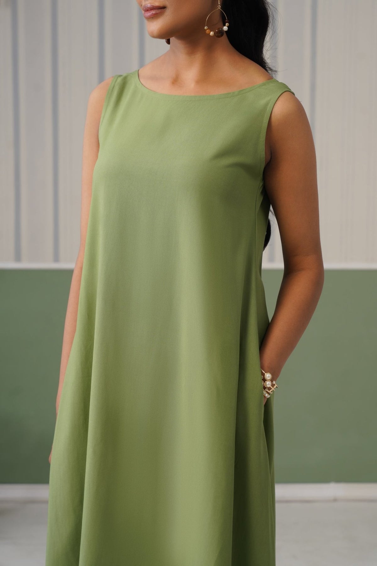 Pista rayon flare dress with pocket [ Premium 100% Rayon, Liva Certified ] -Rayon flare dress with pocket
