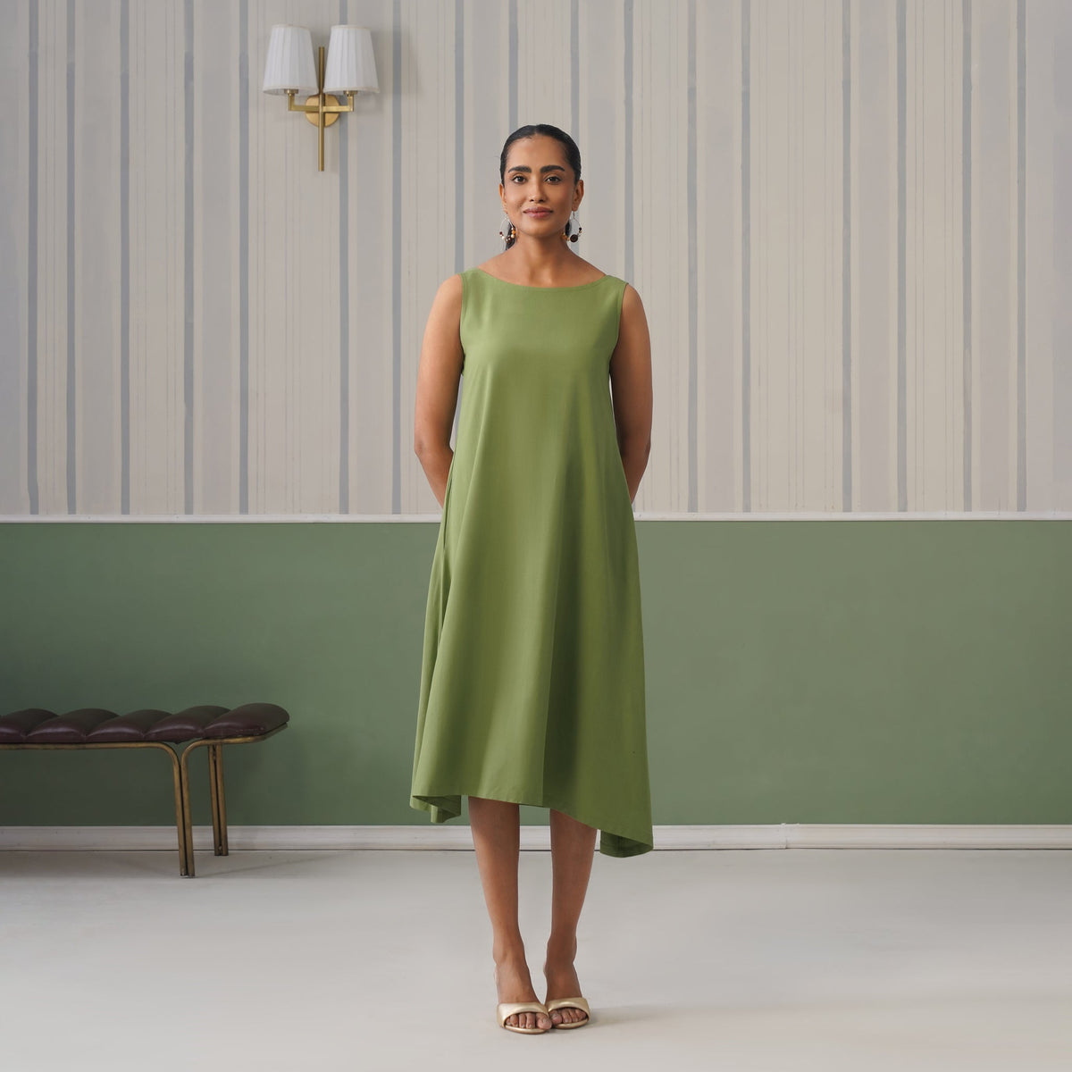 Pista rayon flare dress with pocket [ Premium 100% Rayon, Liva Certified ] -Rayon flare dress with pocket
