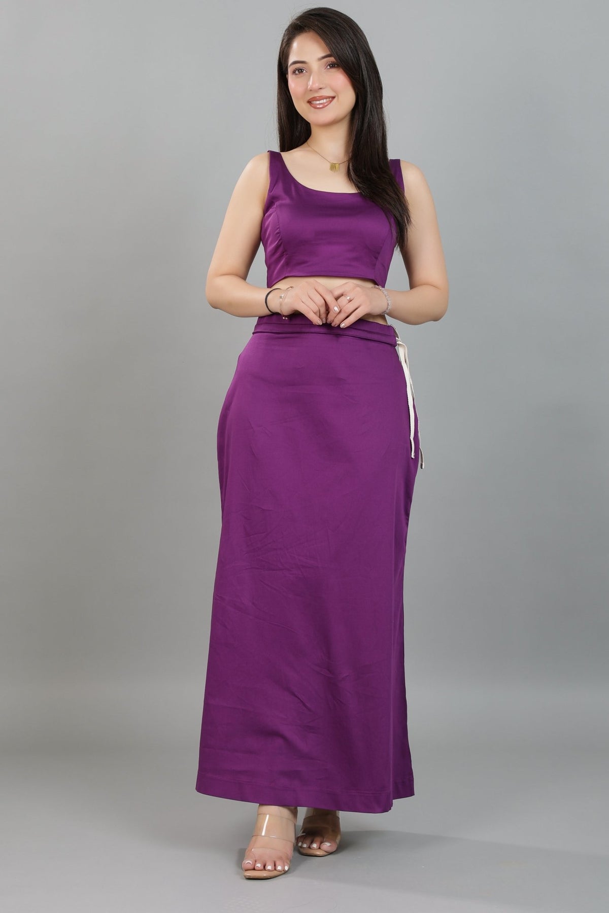 Plum saree shaper made from premium cotton -Saree shaper