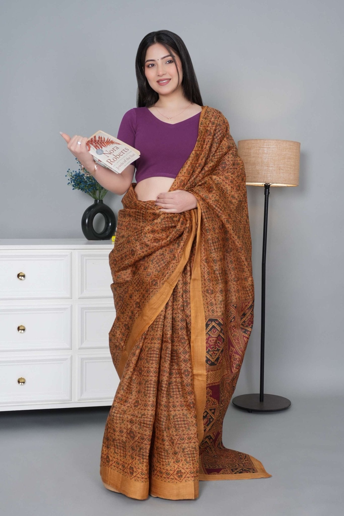 Purple Rib Blouse [ 100% USA HQ Cotton, 280 GSM non transparent fabric ] - Rib blouse