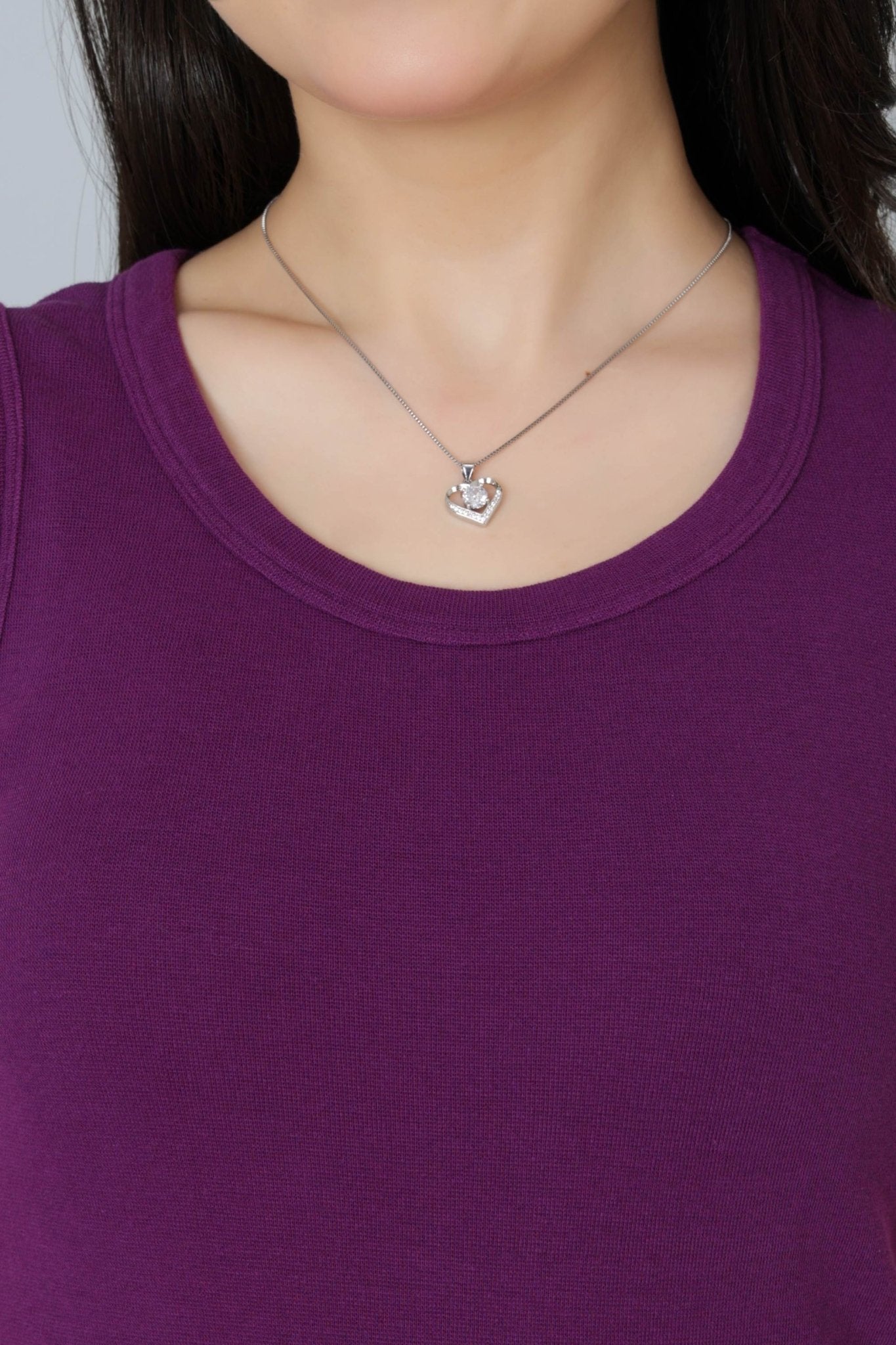 Purple Rib Top [ 280 GSM non transparent fabric ] - Rib top