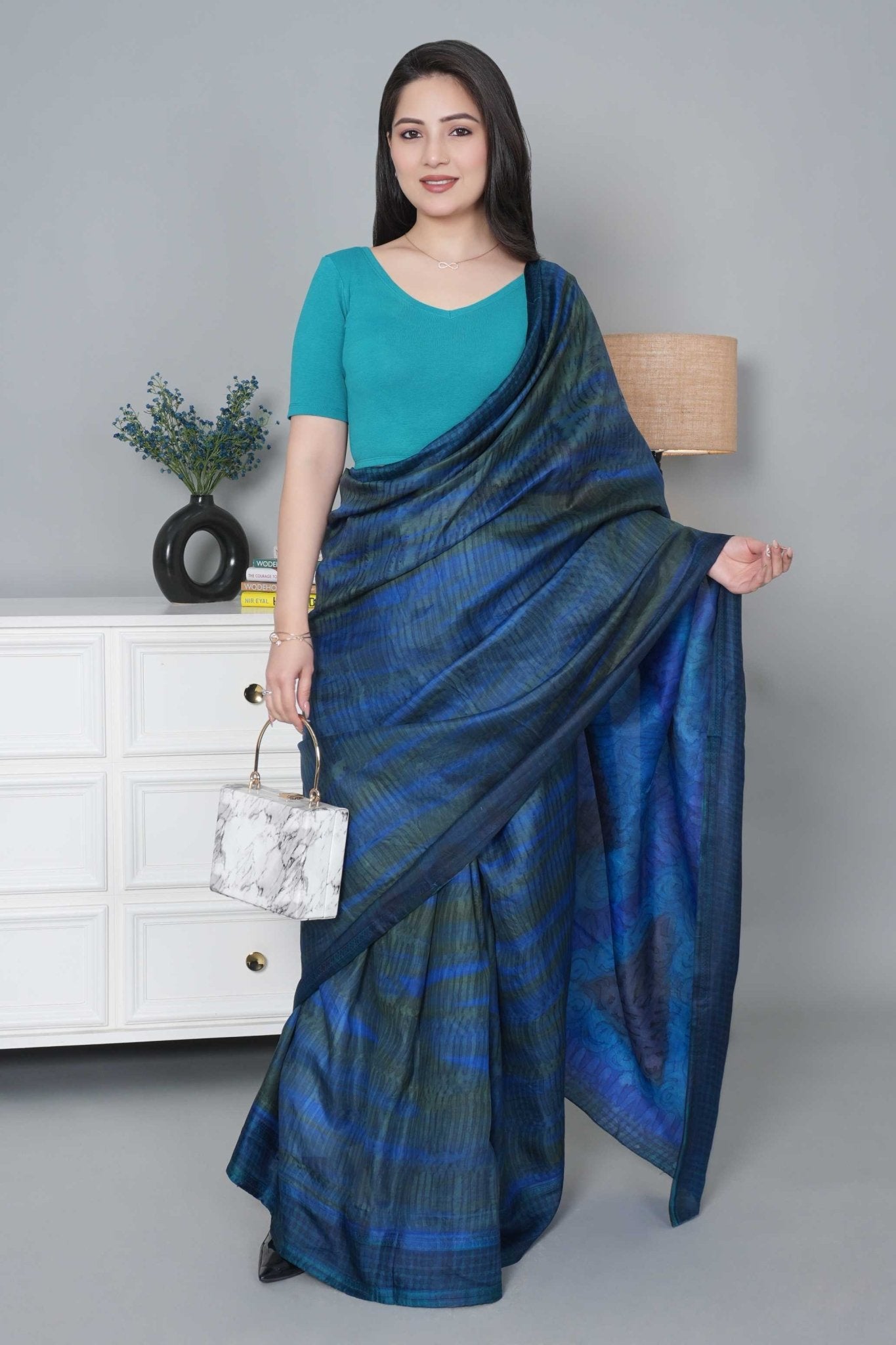 Rama Green Rib Blouse [ 100% USA HQ Cotton, 280 GSM non transparent fabric ] - Rib blouse