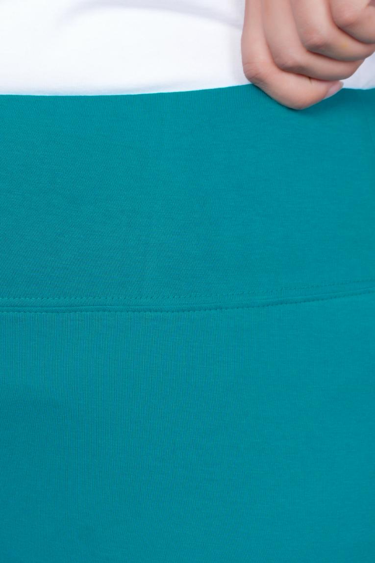Ramar green stretchable biowash cotton lycra flare legging pants with superior elastic belt. - Cotton flare