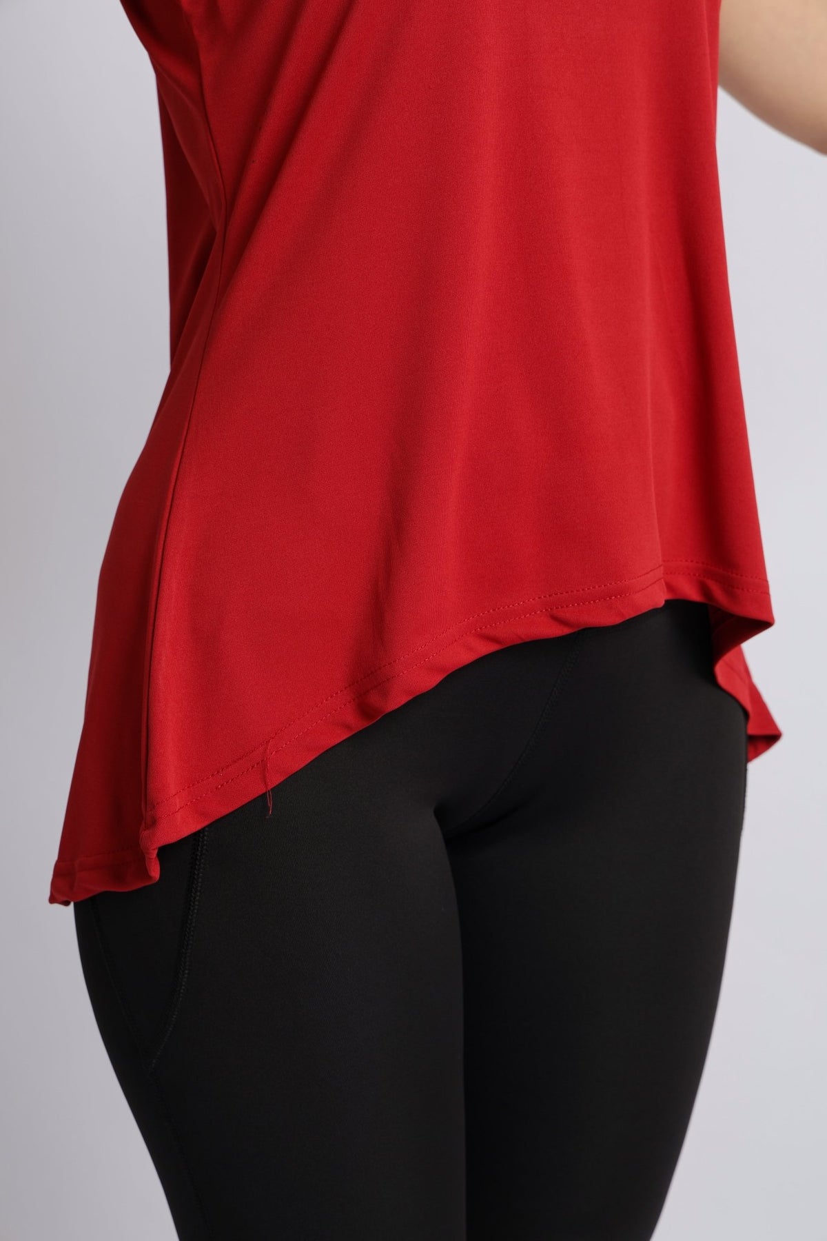 Red active flare vest -Active flare vest