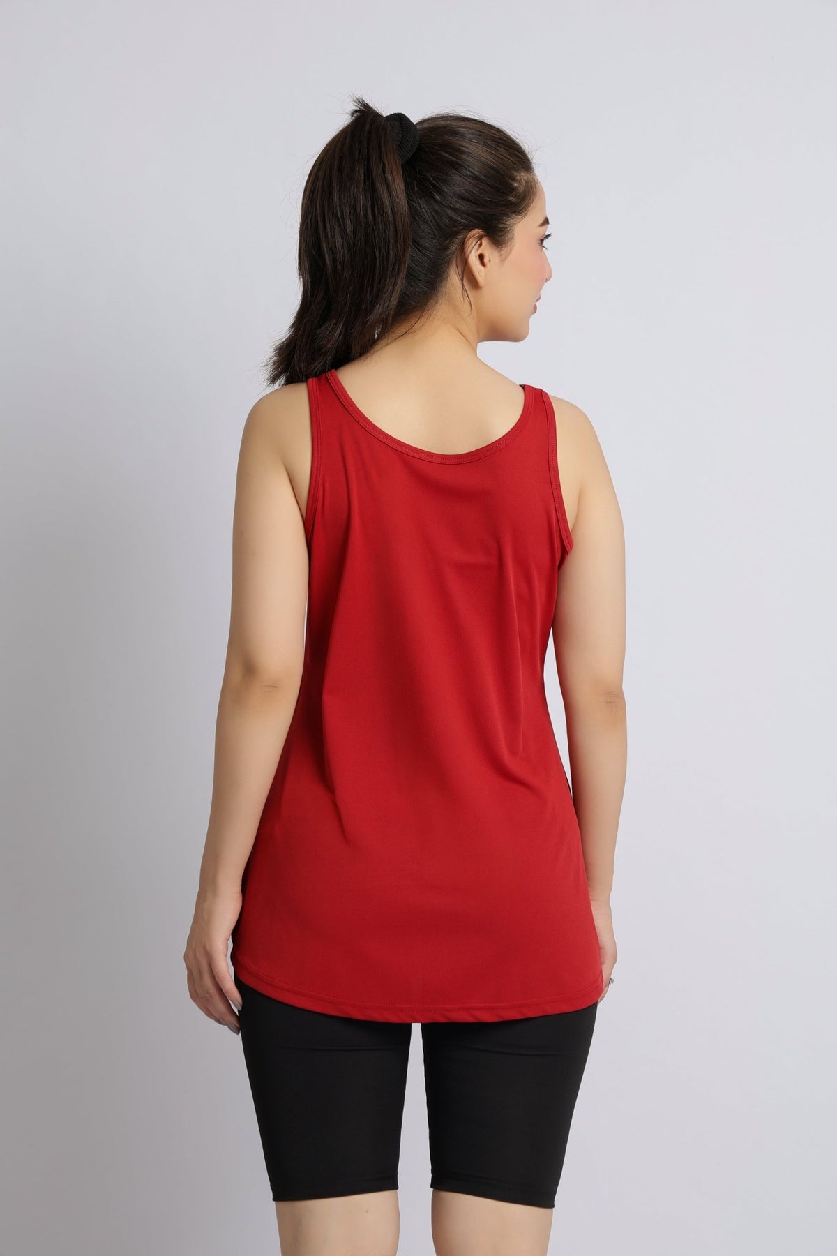Red active flare vest -Active flare vest