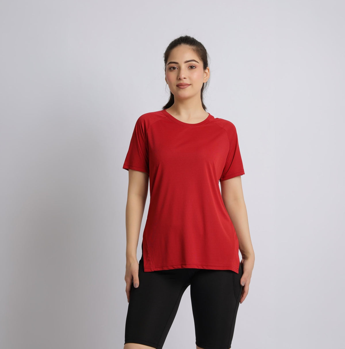 Red active regular tshirt -Active regular tshirt