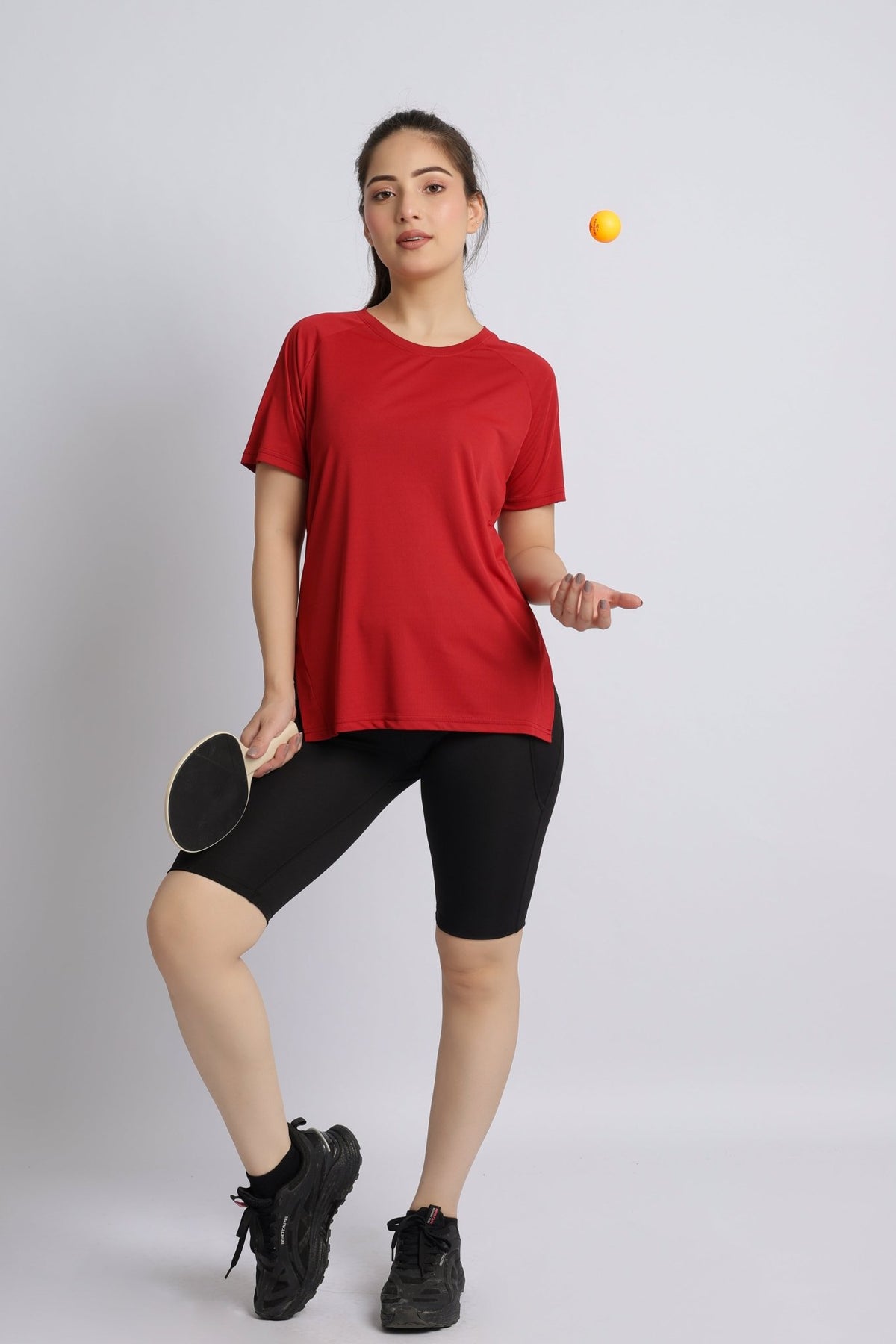 Red active regular tshirt -Active regular tshirt