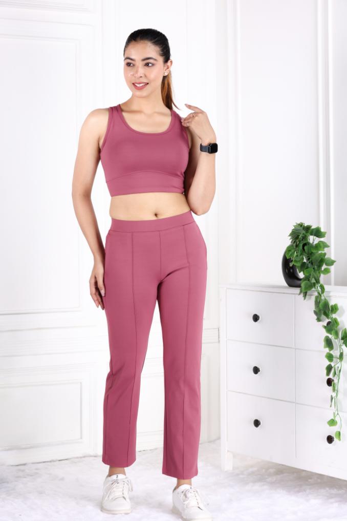 Rose Active Yoga Pant Straight fit - Active cigarette pencil pants