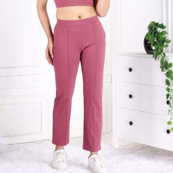 Rose Active Yoga Pant Straight fit - Active cigarette pencil pants