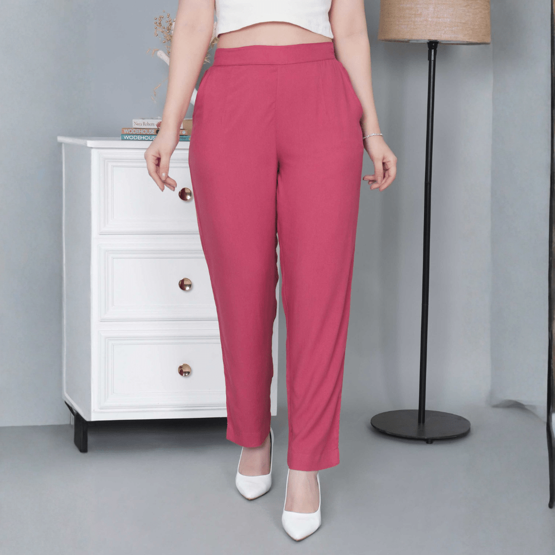 Rose rayon pant [ 100% Rayon, Liva Certified ] - Rayon pants