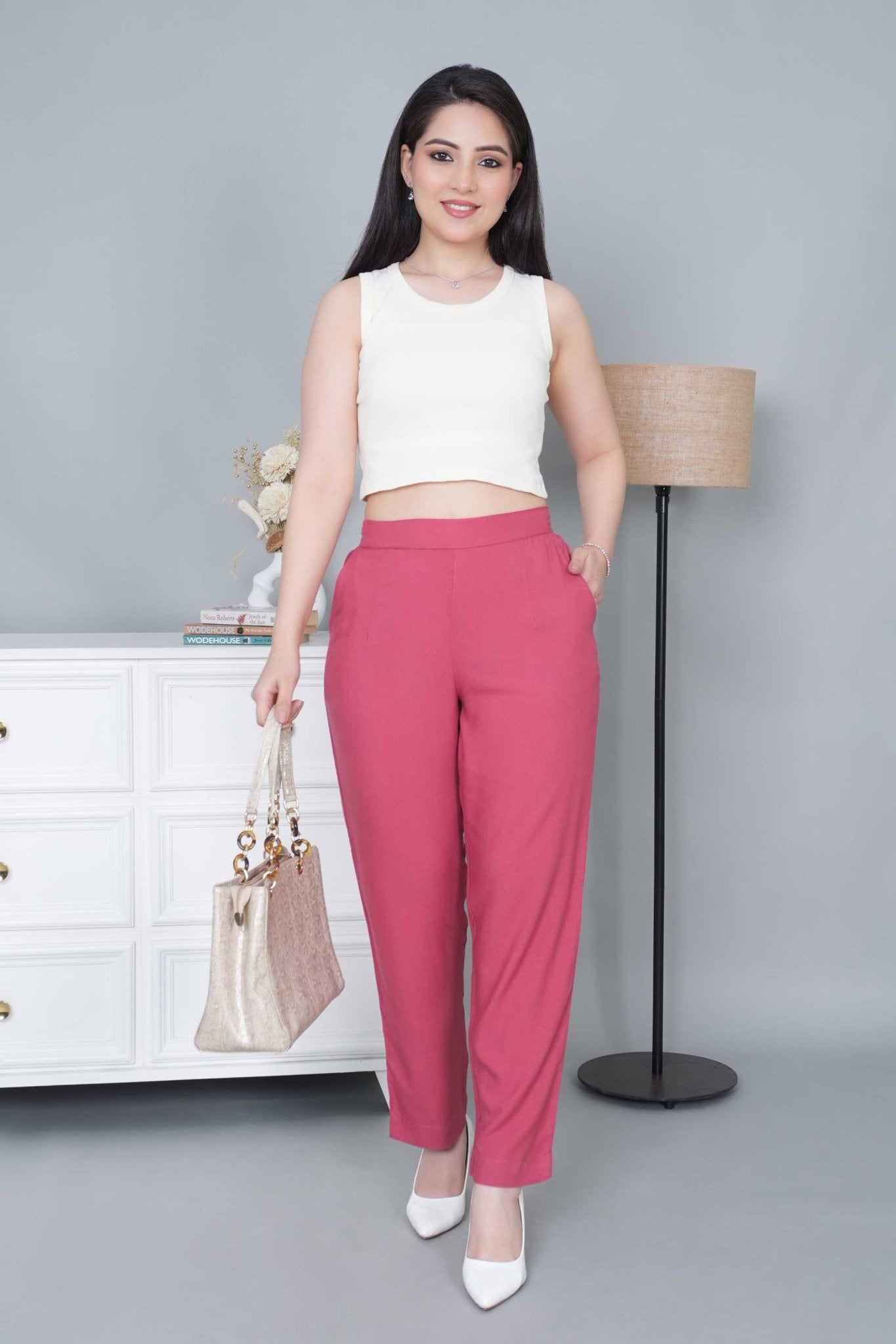 Rose rayon pant [ 100% Rayon, Liva Certified ] - Rayon pants