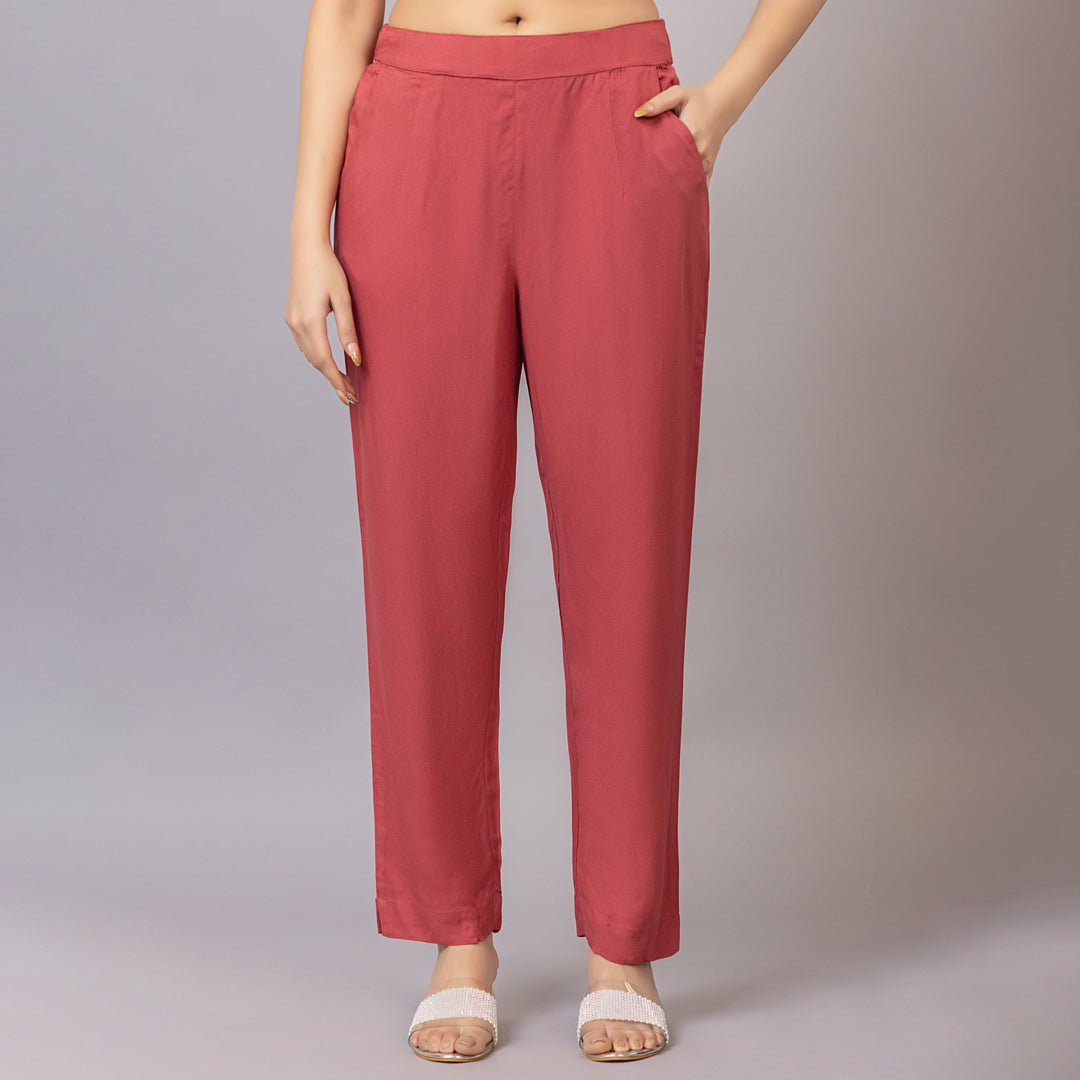Rose rayon pant [ 100% Rayon, Liva Certified ] - Rayon pants