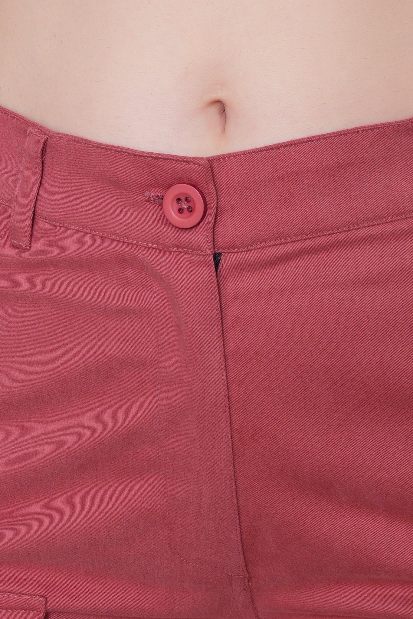 Rose stretchable biowash USA HQ cotton travel shorts with superior elastic belt. - Travel shorts