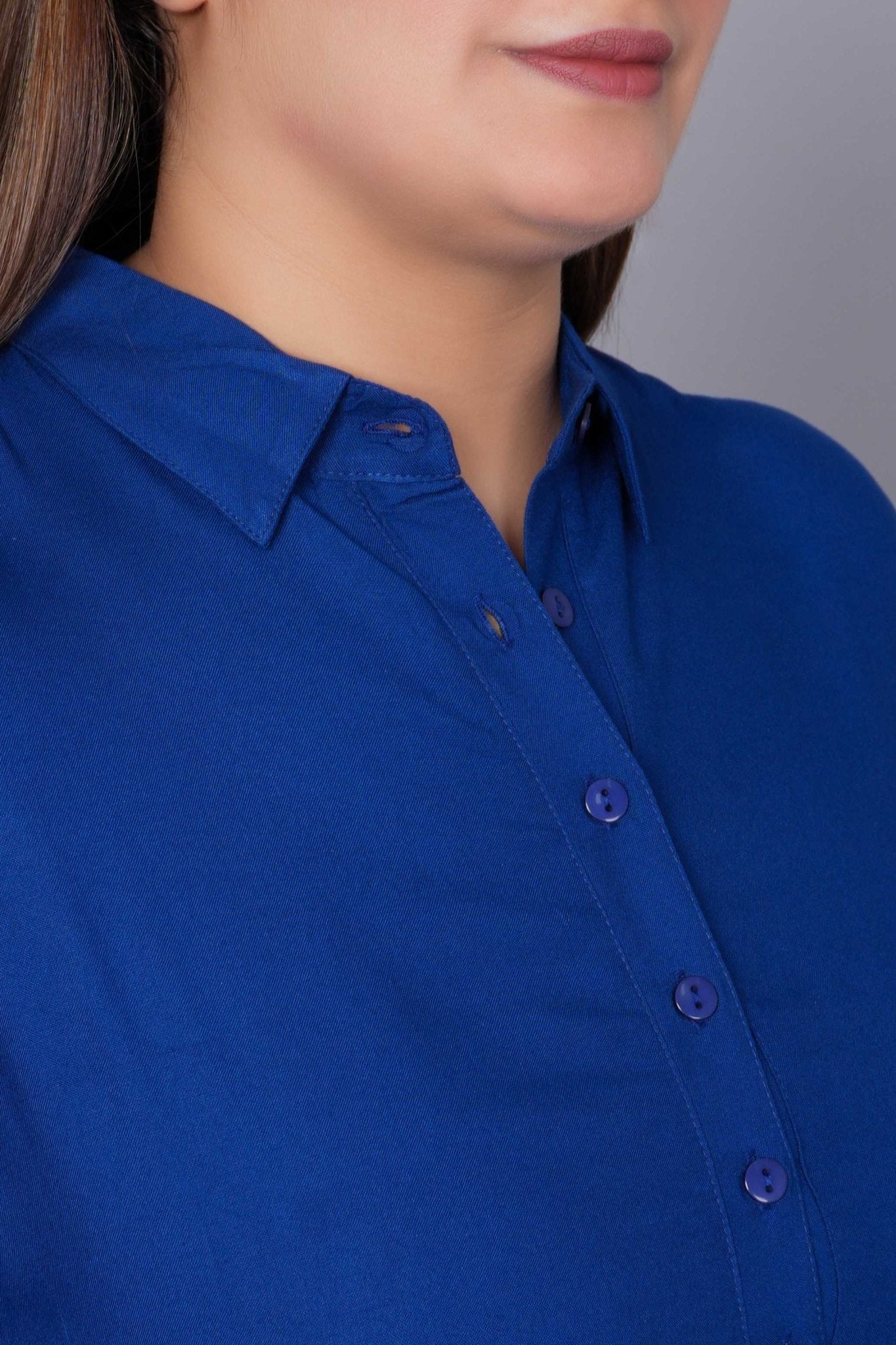 Royal blue long line shirt for women, casual & formal shirt for women. Royal blue long line shirt for women, casual & formal shirt for women.
