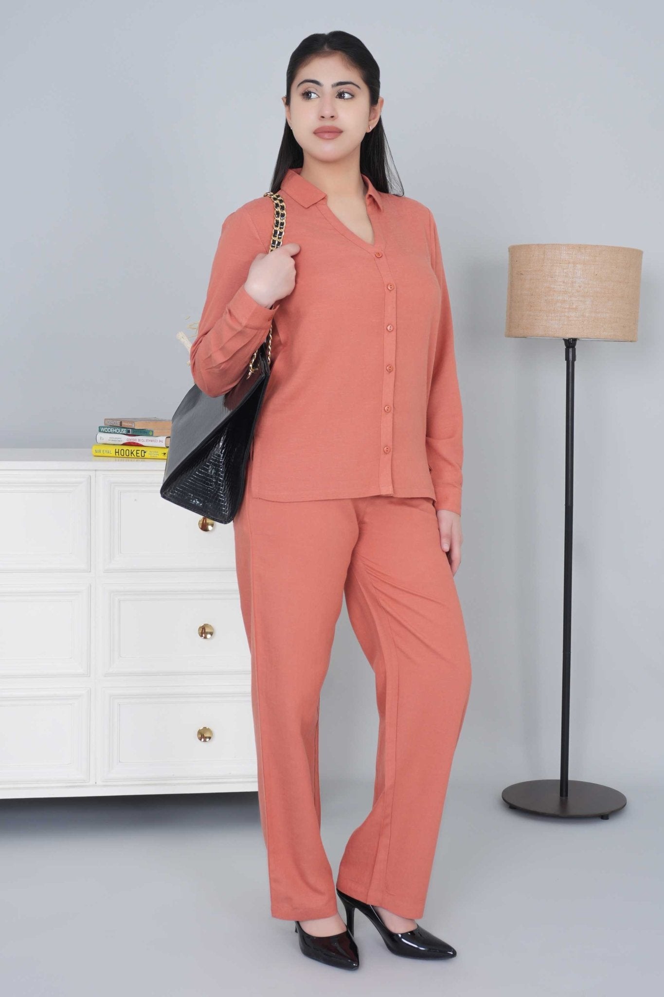 Rust cotton linen shirts - Linen shirts