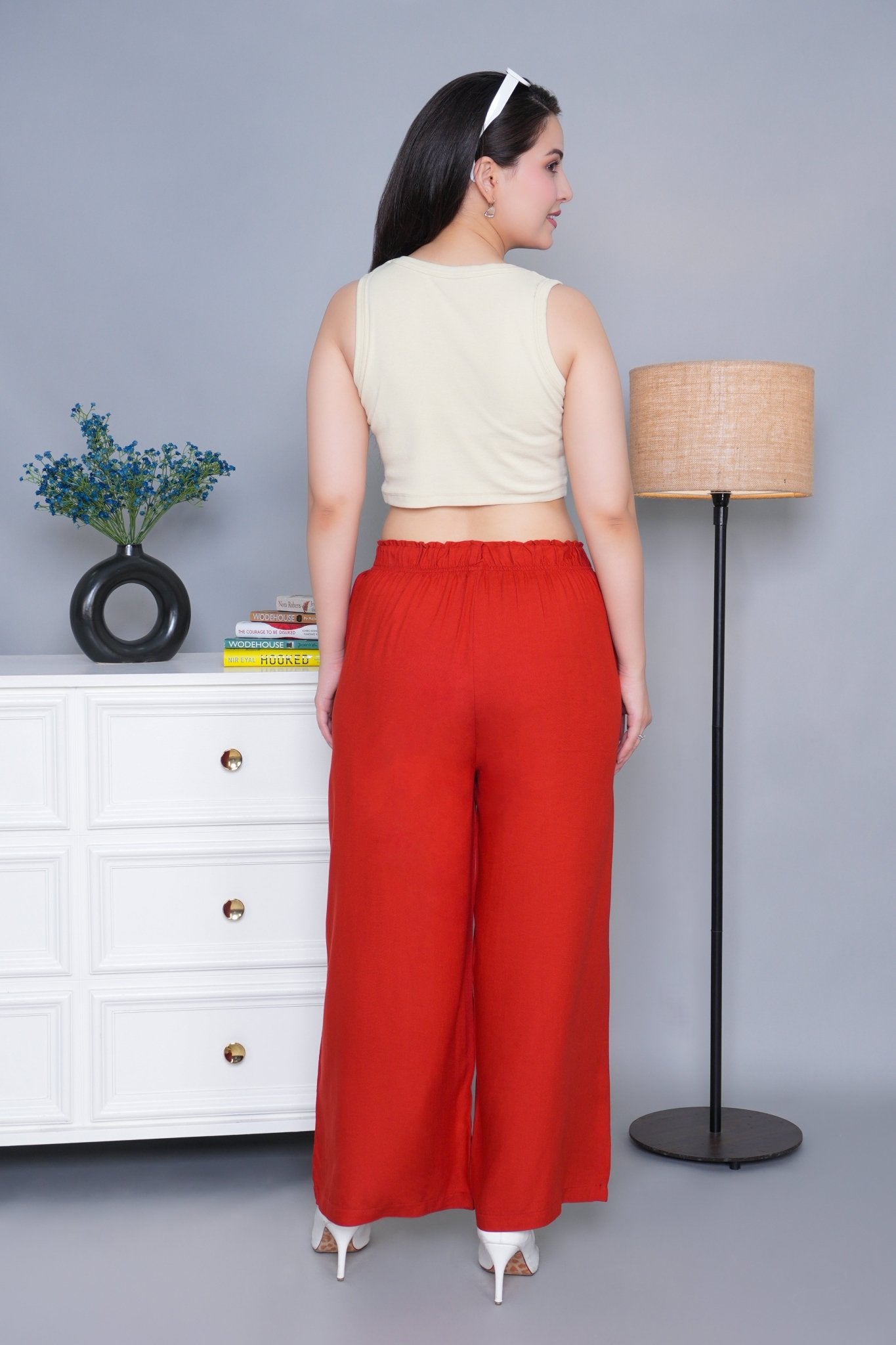 Rust rayon palazzo [ 100% Rayon, Liva Certified ] - Palazzo