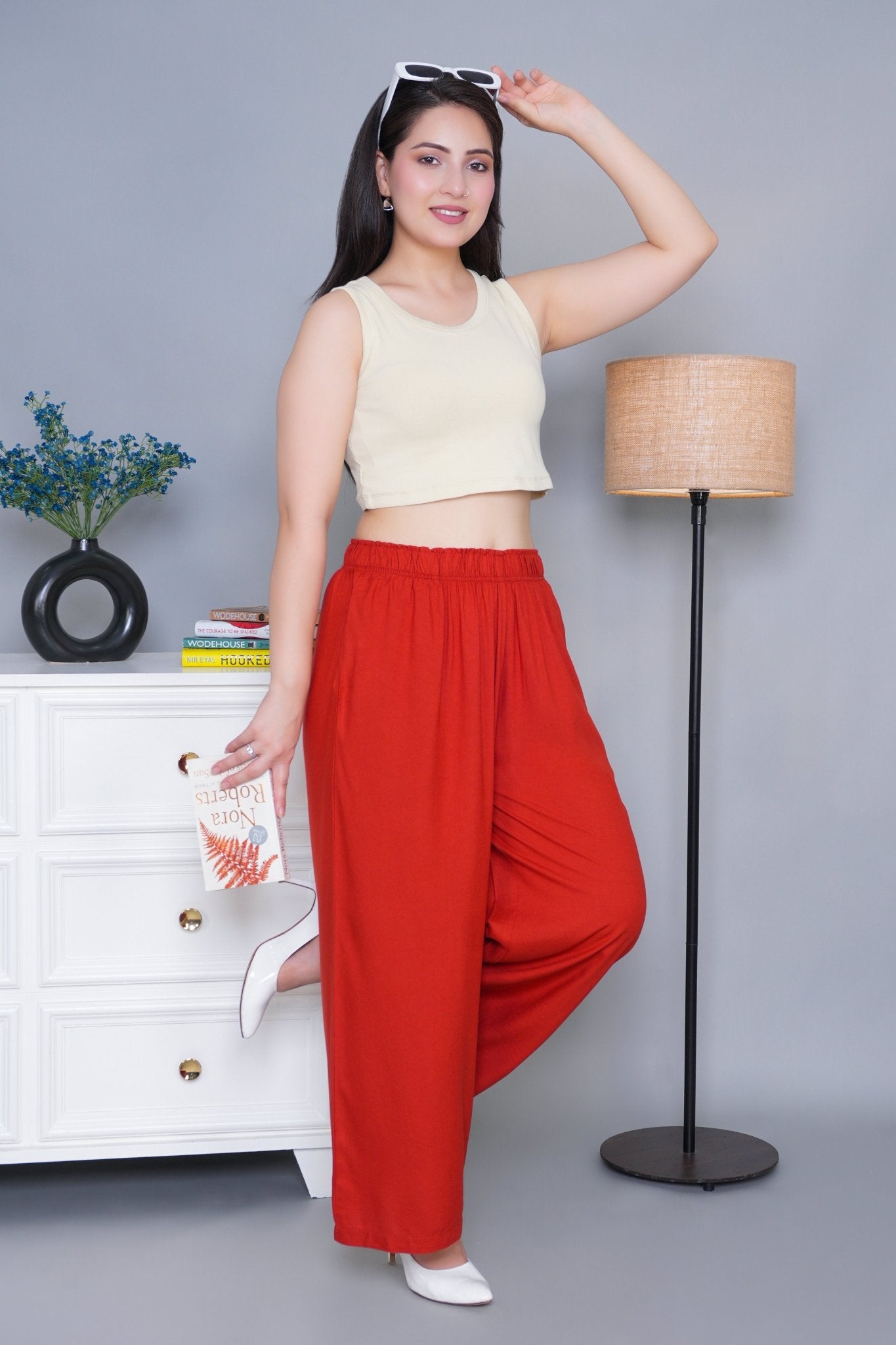Rust rayon palazzo [ 100% Rayon, Liva Certified ] - Palazzo