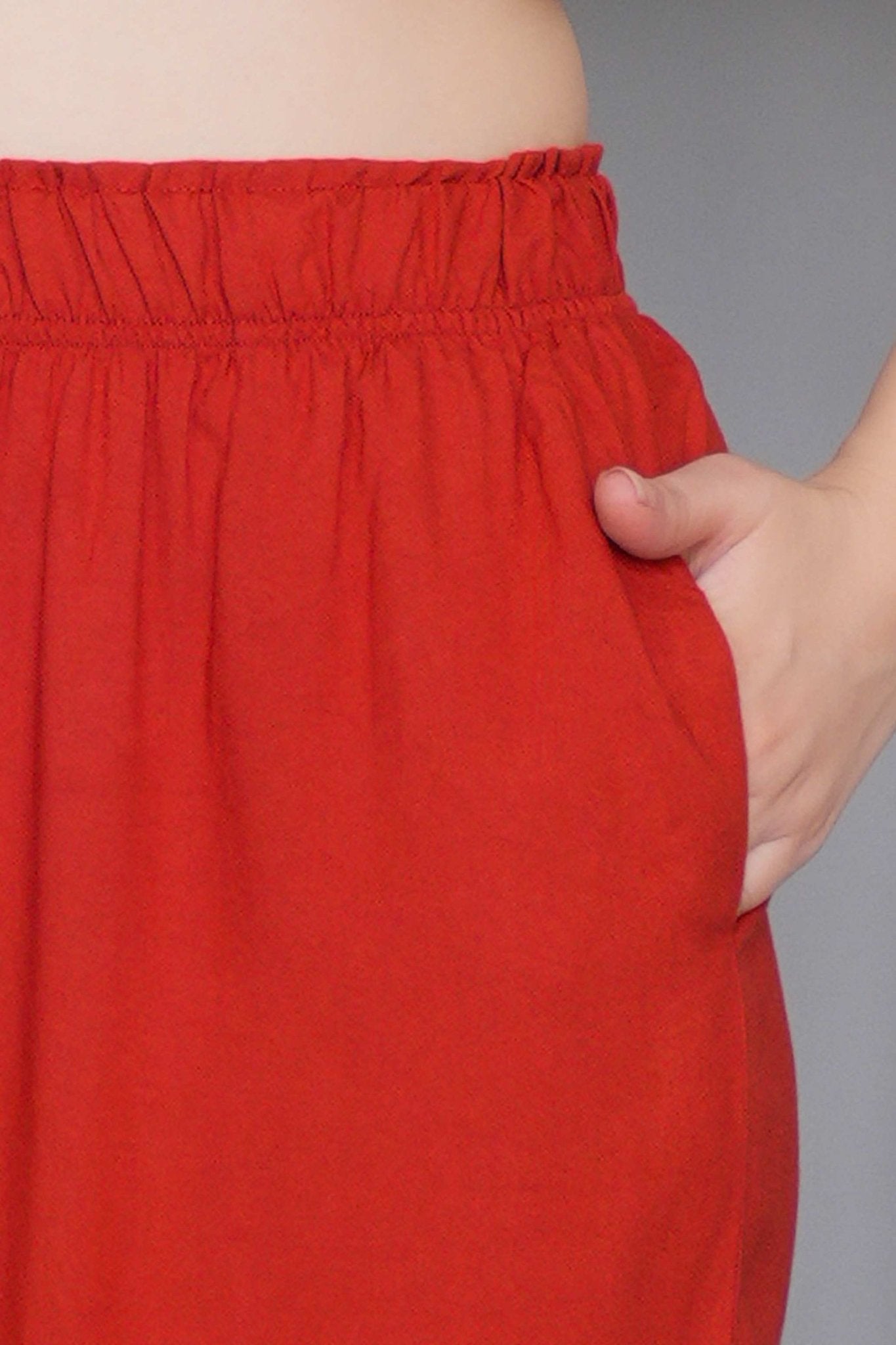 Rust rayon palazzo [ 100% Rayon, Liva Certified ] - Palazzo