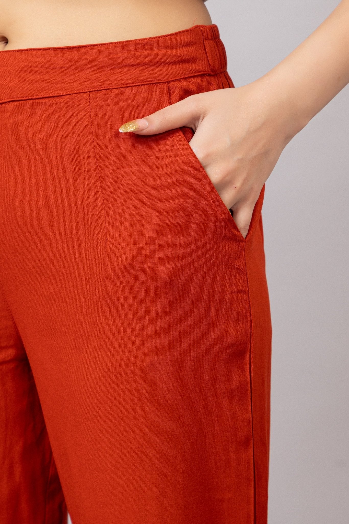 Rust rayon pant [ 100% Rayon, Liva Certified ] - Rayon pants