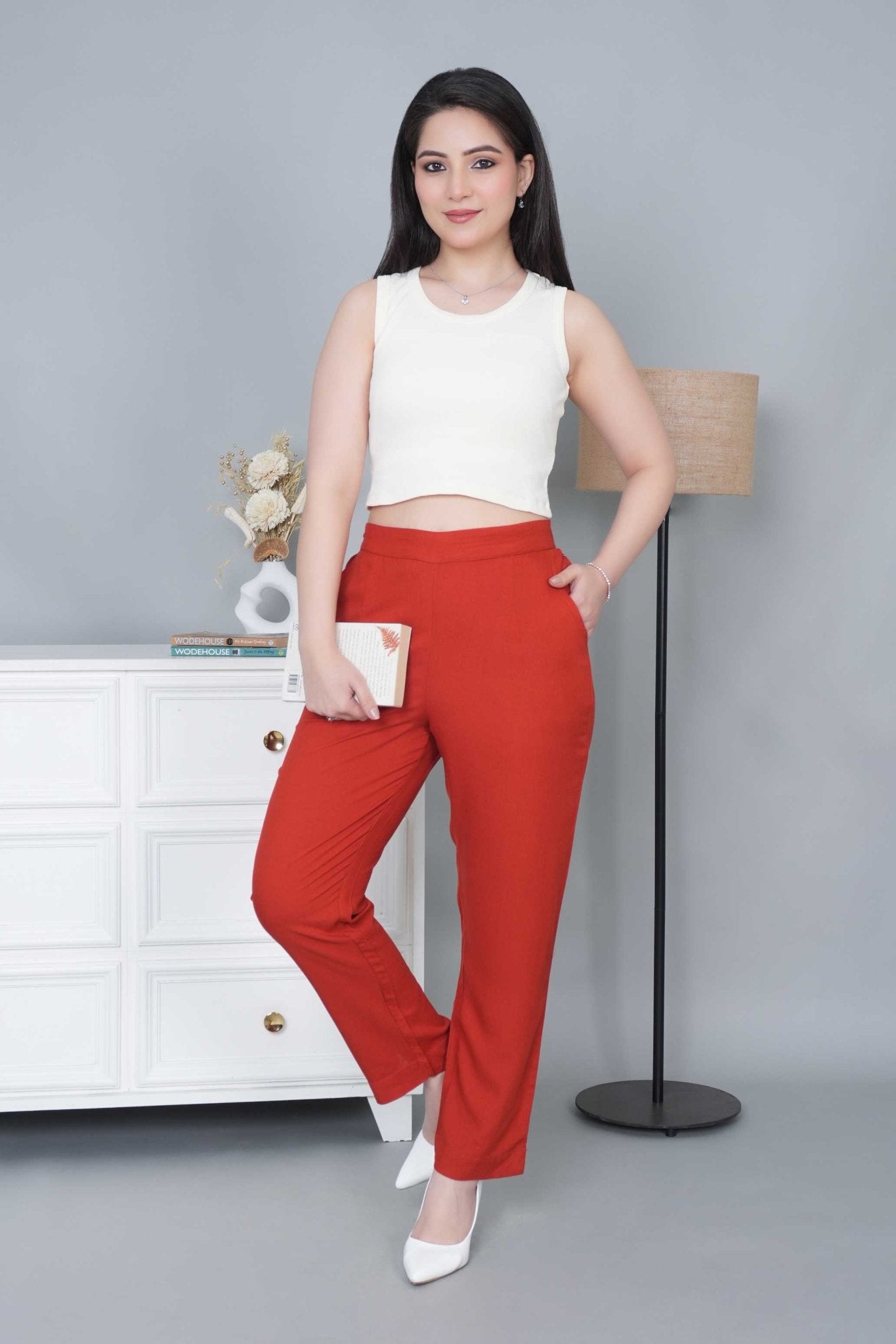 Rust rayon pant [ 100% Rayon, Liva Certified ] - Rayon pants