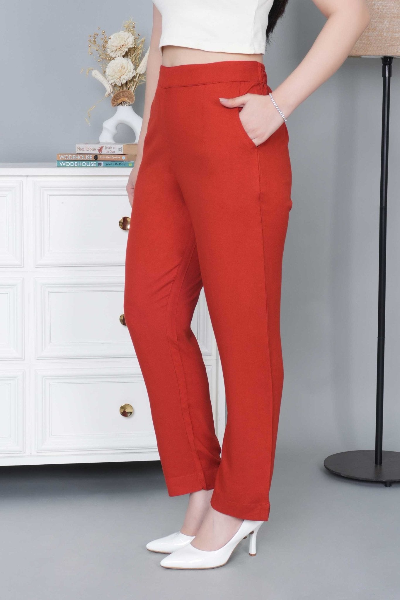 Rust rayon pant [ 100% Rayon, Liva Certified ] - Rayon pants