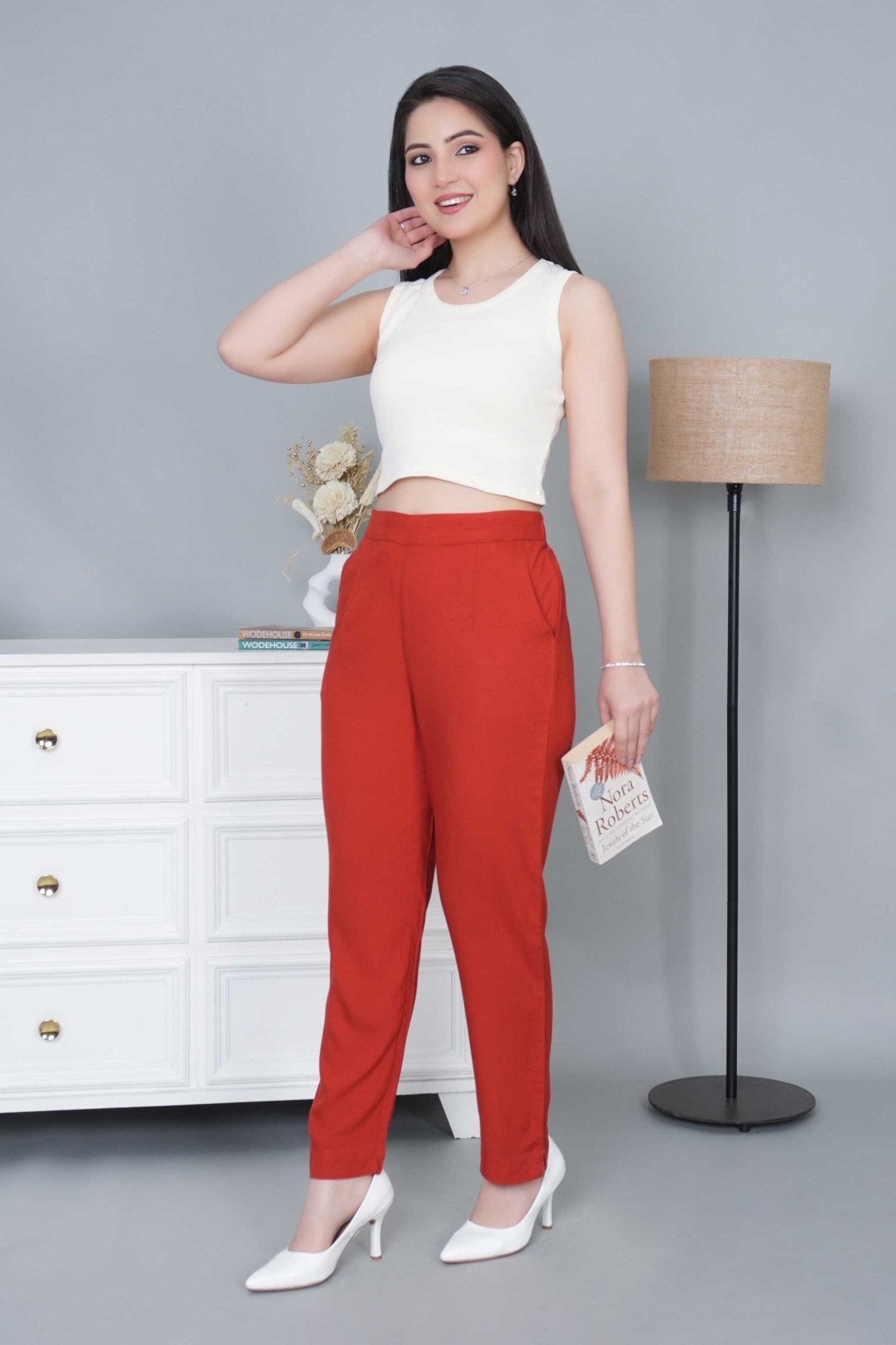 Rust rayon pant [ 100% Rayon, Liva Certified ] - Rayon pants