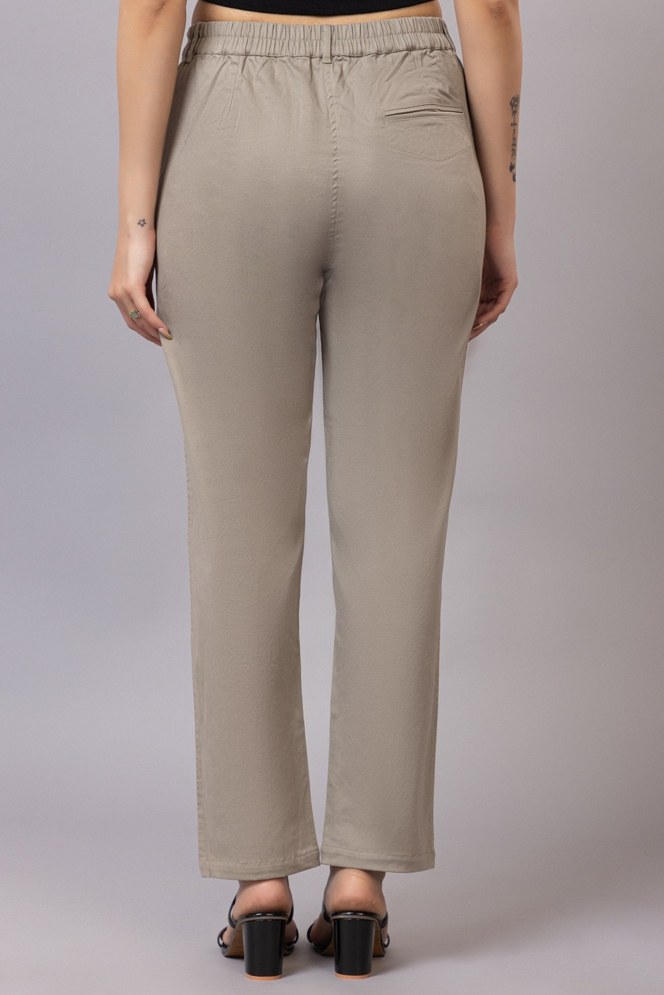 Sage green chinos pants with extra comfort. [100% USA HQ Cotton Lycra] - Chinos