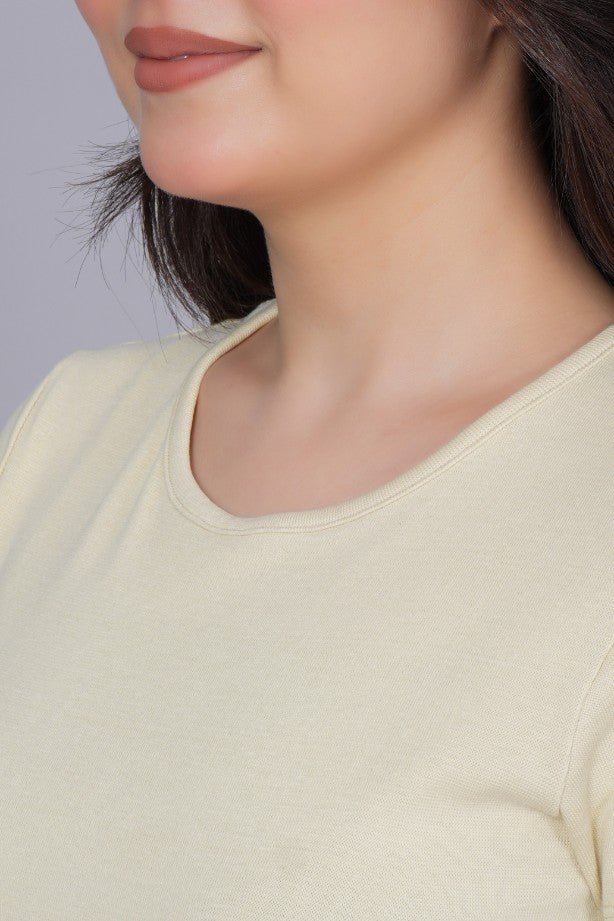 Sage green Rib Crop T Shirt [ 100% USA HQ Cotton, 280 GSM non transparent fabric ] - Rib crop t shirt