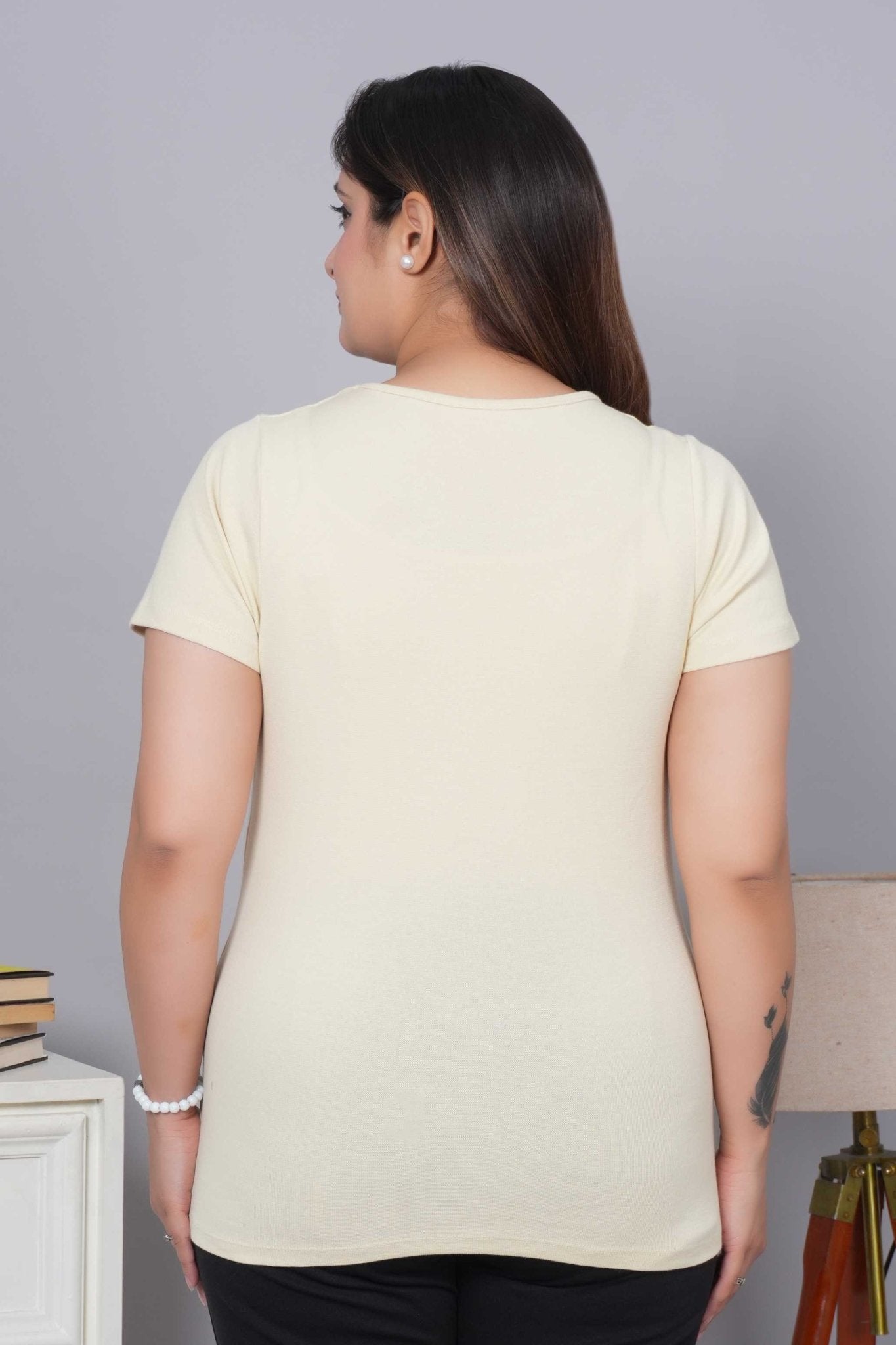 Sage green Rib T Shirt [ 100% USA HQ Cotton, 280 GSM non transparent fabric ] - Rib t shirt