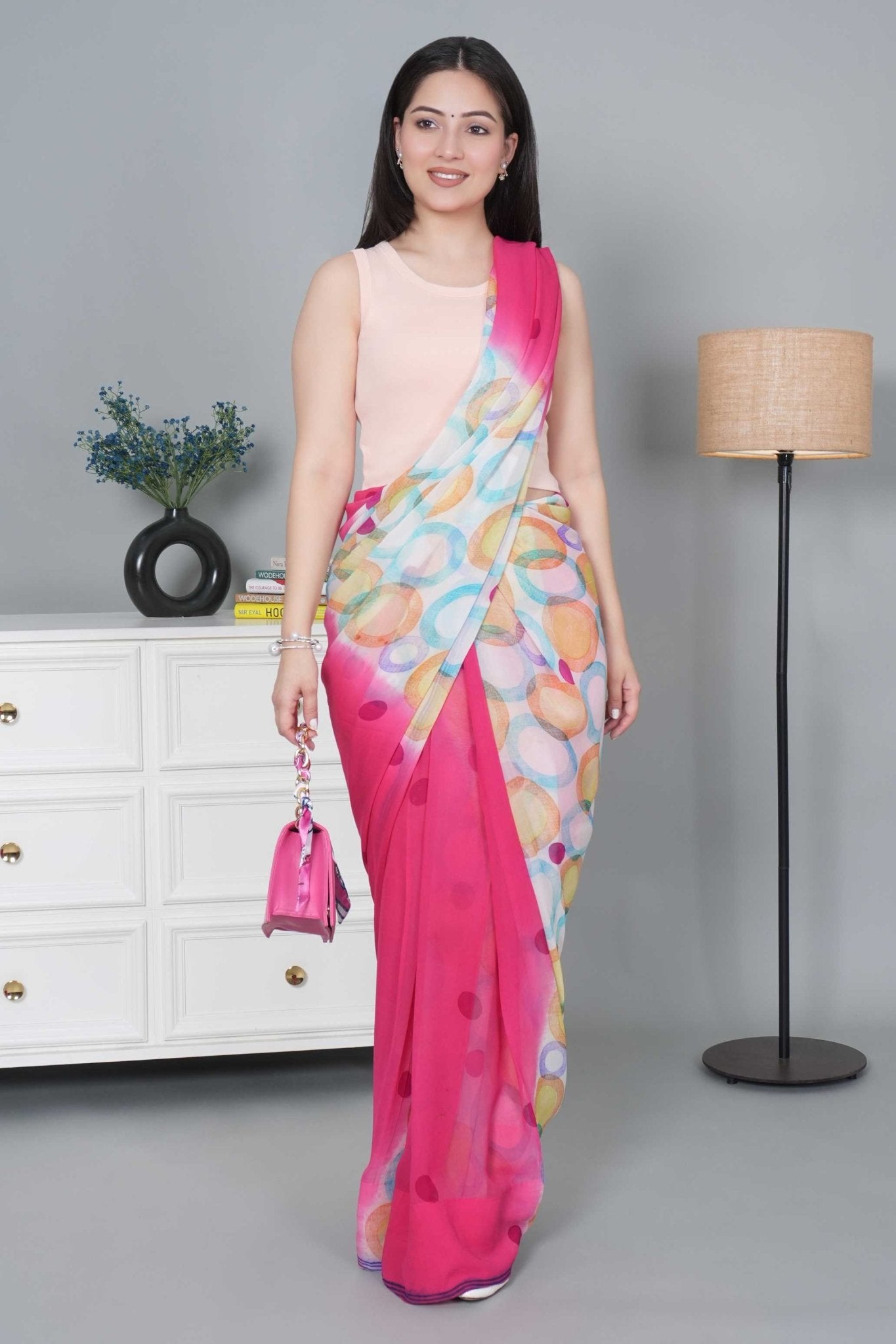 Salmon pink Rib Crop Blouse [ 100% USA HQ Cotton, 280 GSM non transparent fabric ] - Rib crop blouse