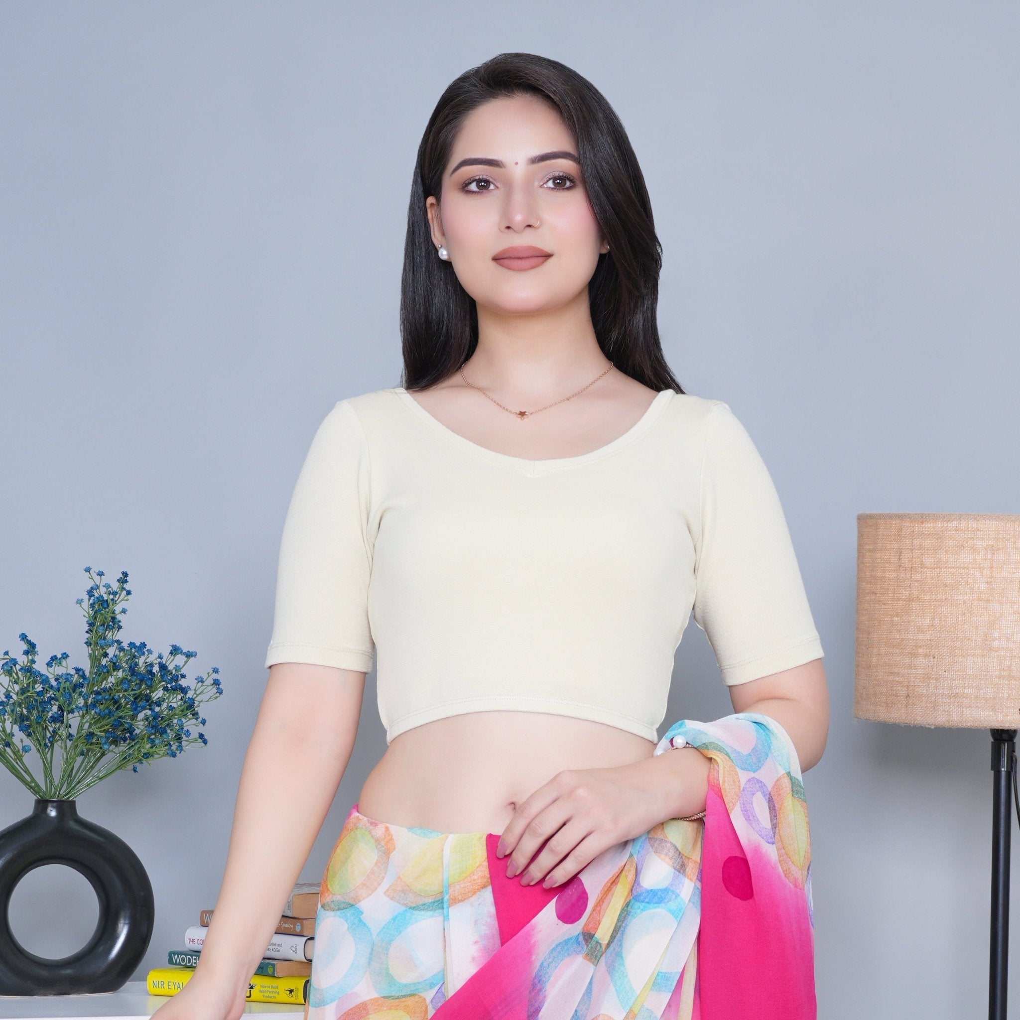 Sand Rib Blouse [ 100% USA HQ Cotton, 280 GSM non transparent fabric ] - Rib blouse