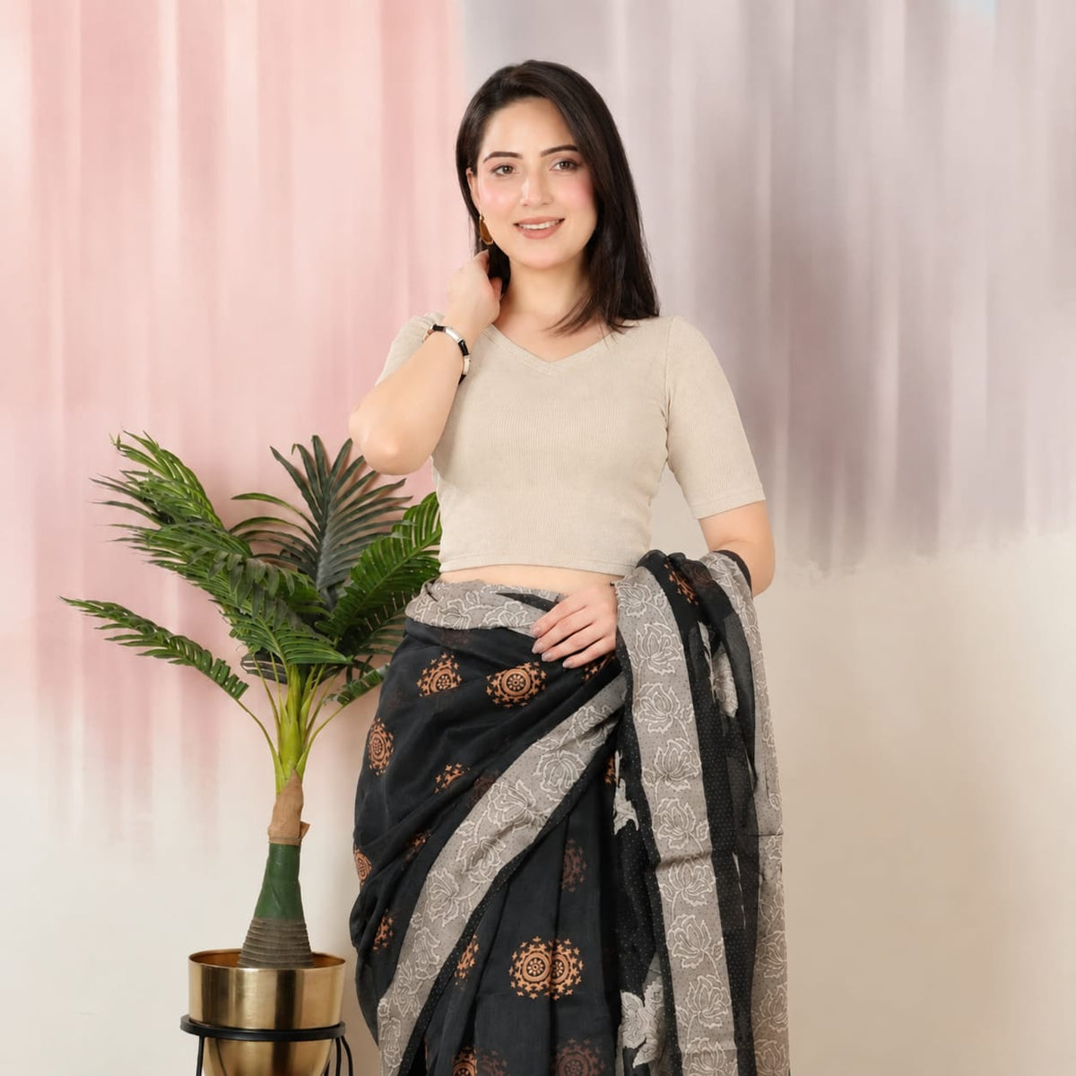 Sand Rib Blouse [ 100% USA HQ Cotton, 280 GSM non transparent fabric ] -Rib blouse