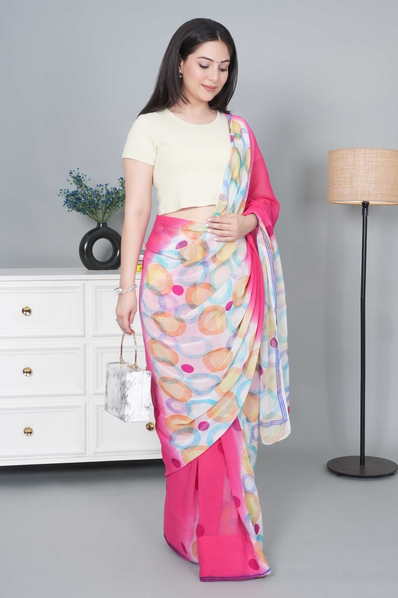 Sand Rib Crop Tshirt Blouse [ 100% USA HQ Cotton, 280 GSM non transparent fabric ] - Rib crop tshirt blouse