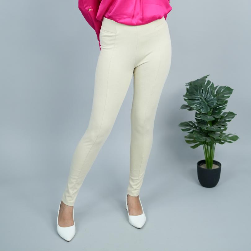 Sand stretchable biowash USA HQ cotton jegging pant with superior elastic belt. - Milano jegging pants