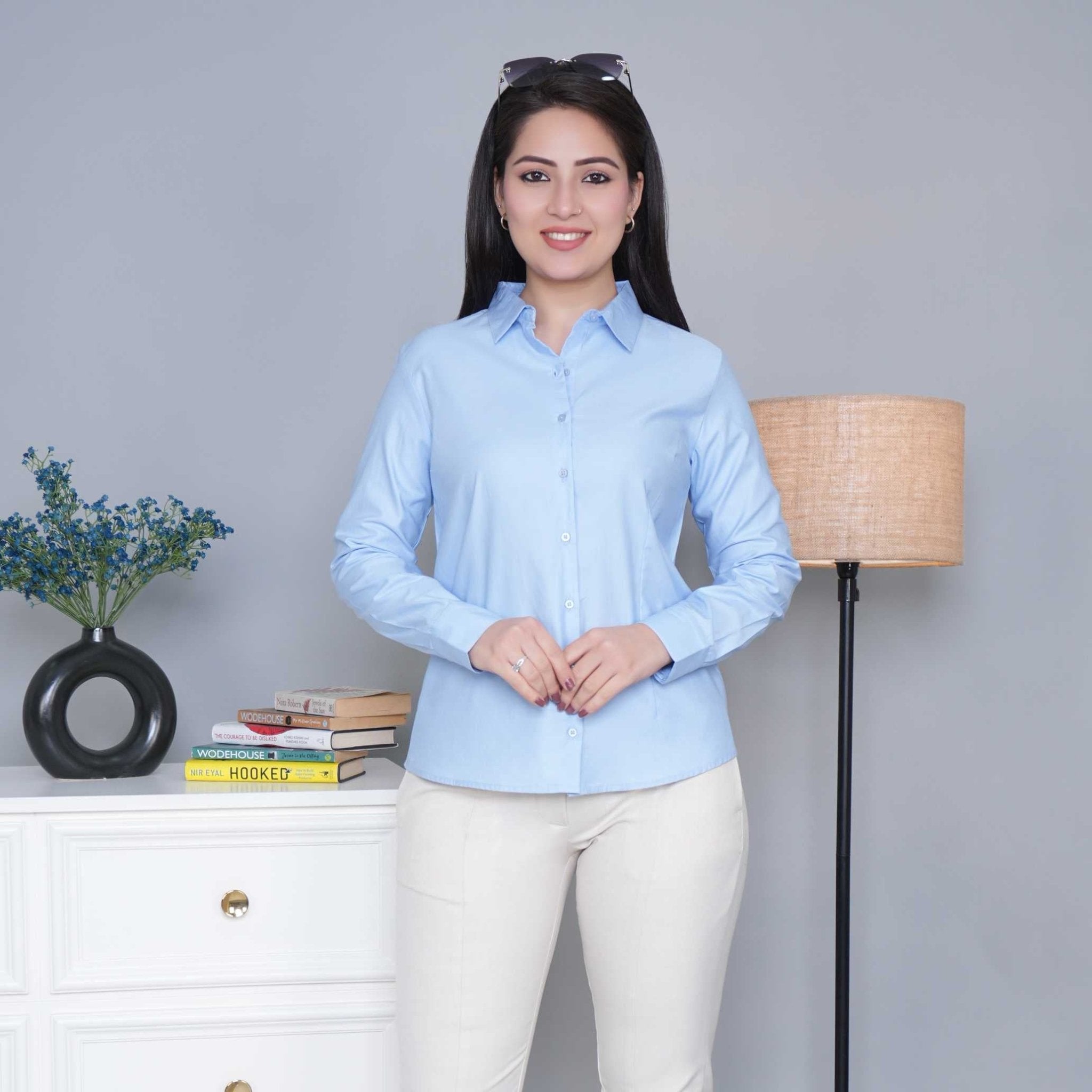 Sky blue cotton shirt - Cotton shirt