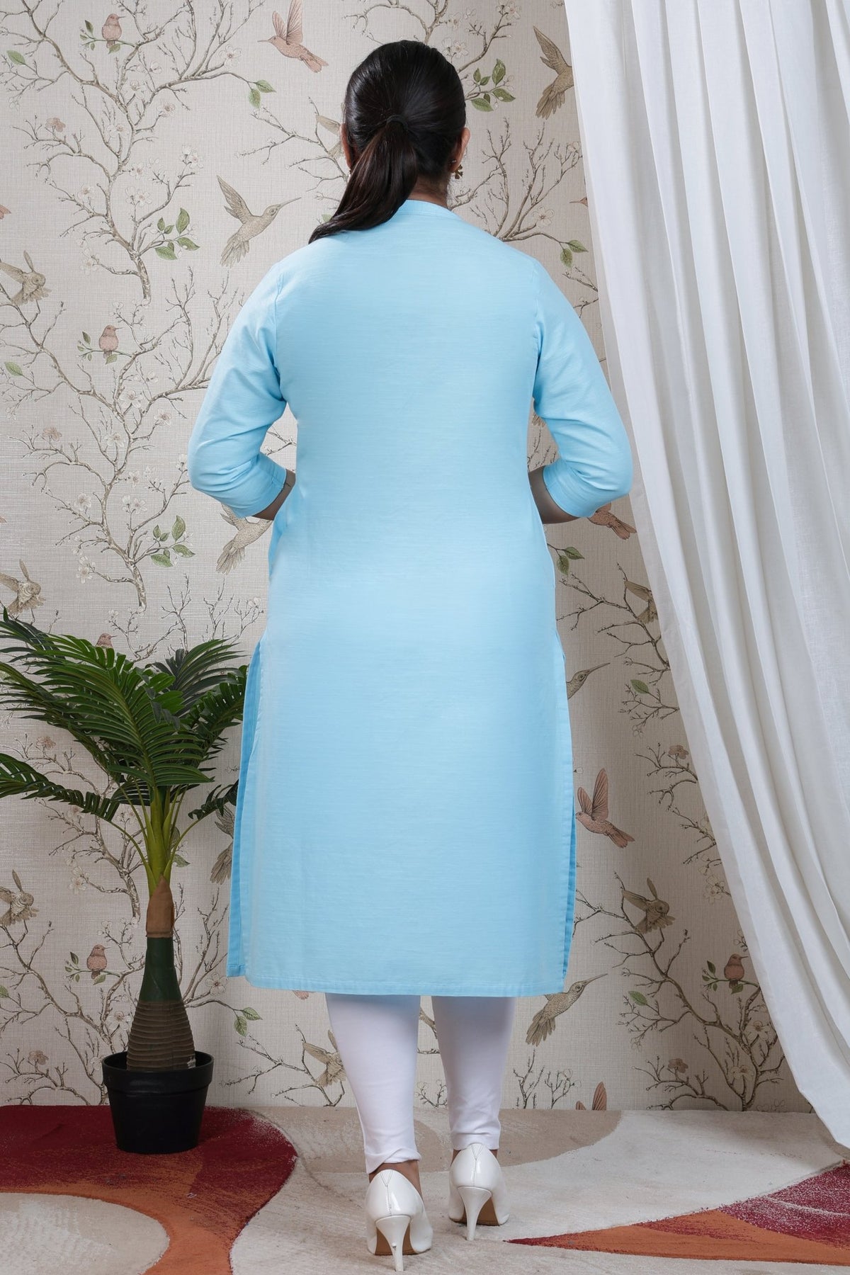 Sky Linen Long kurta -Long kurta