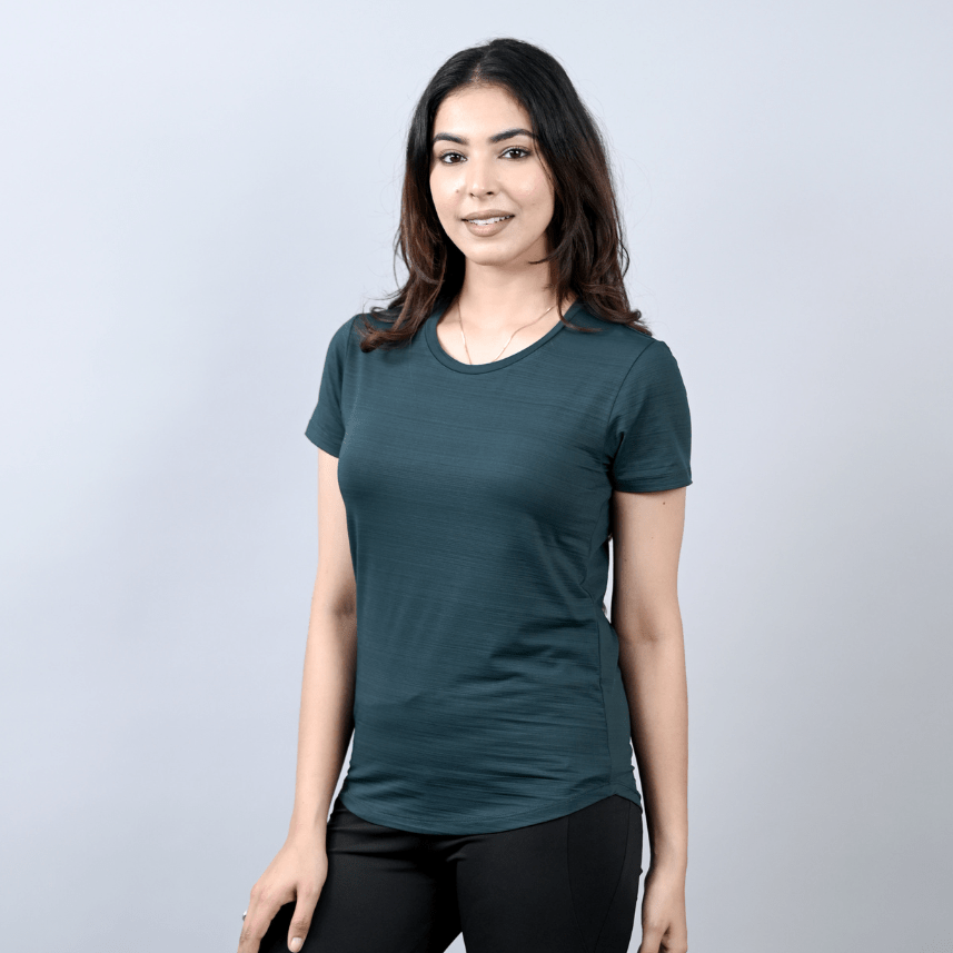 Stretchable Yoga Active T Shirt [Pack of 3 at just 1499] - Dark green active t shirt