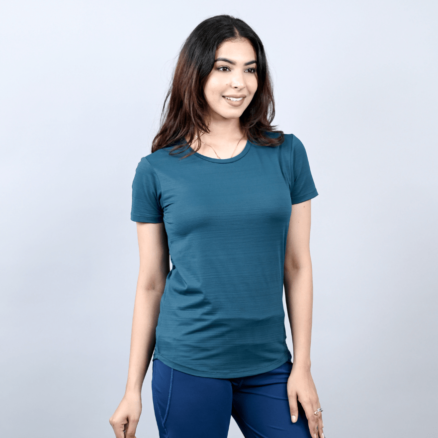 Stretchable Yoga Active T Shirt [Pack of 3 at just 1499] - Dark green active t shirt