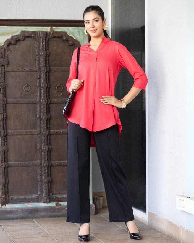 Tea berry rayon flare top [ 100% Rayon, Liva Certified ] - Rayon flare top