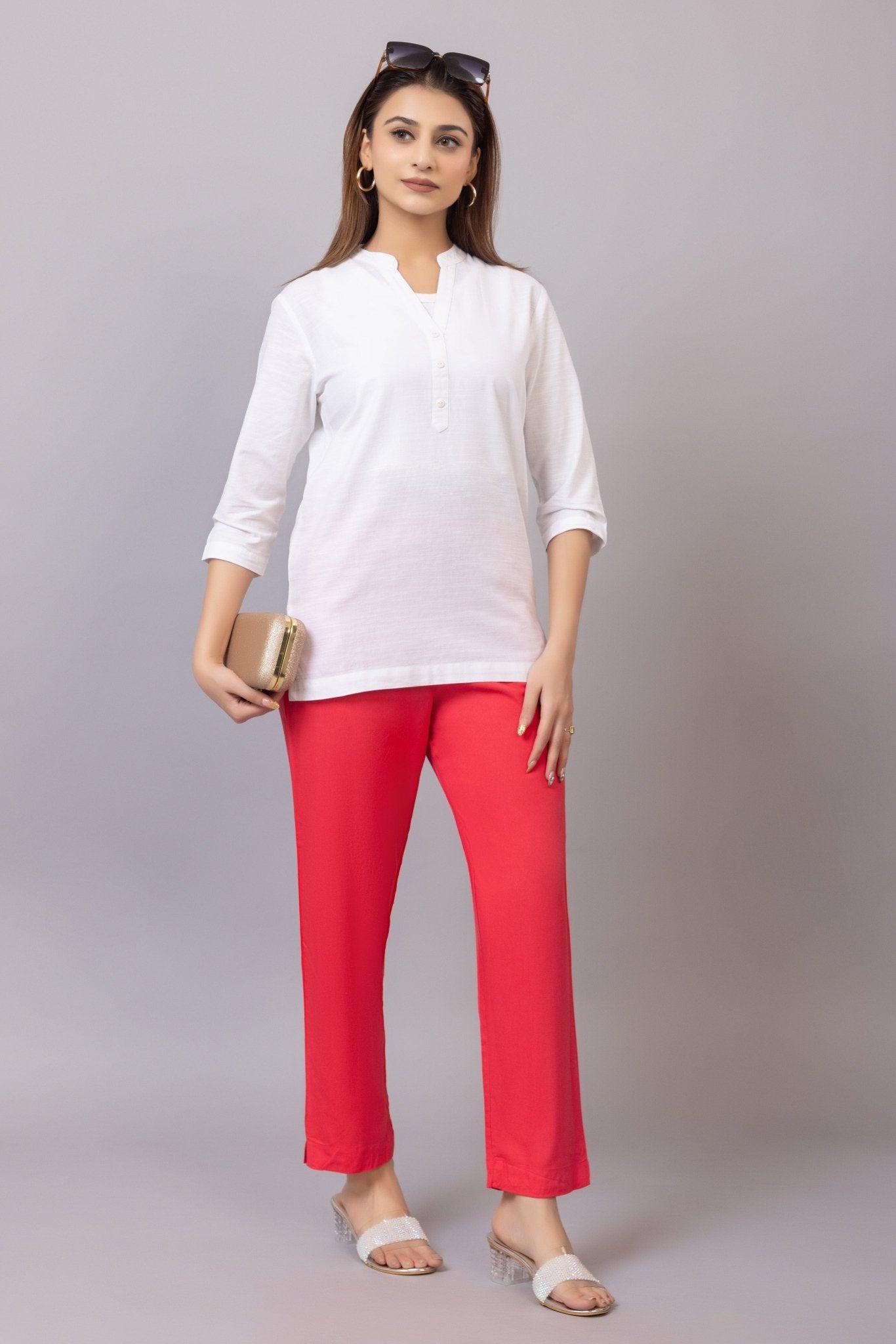 Tea berry rayon pant [ 100% Rayon, Liva Certified ] - Rayon pants