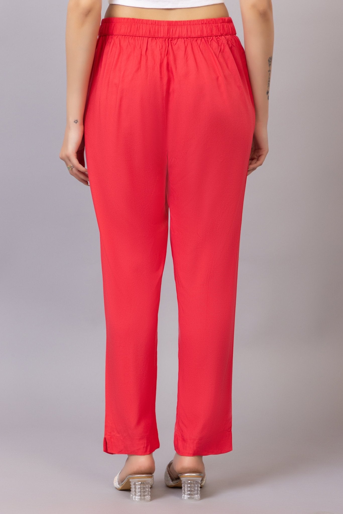 Tea berry rayon pant [ 100% Rayon, Liva Certified ] - Rayon pants