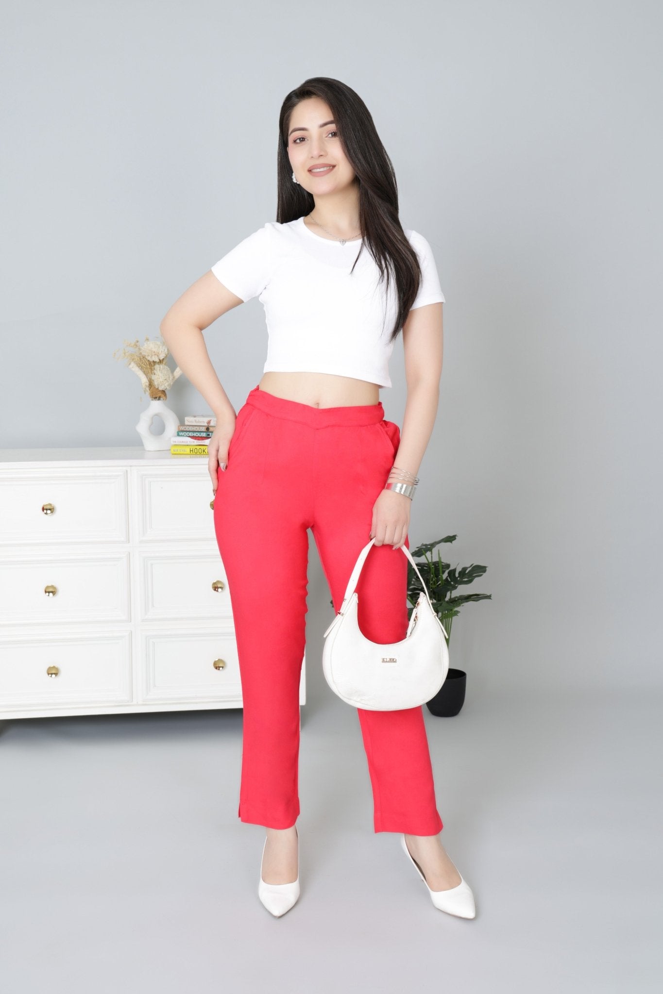 Tea berry rayon pant [ 100% Rayon, Liva Certified ] - Rayon pants