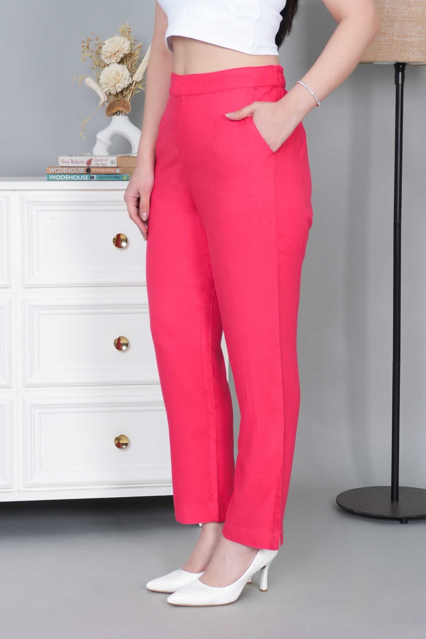 Tea berry rayon pant [ 100% Rayon, Liva Certified ] - Rayon pants