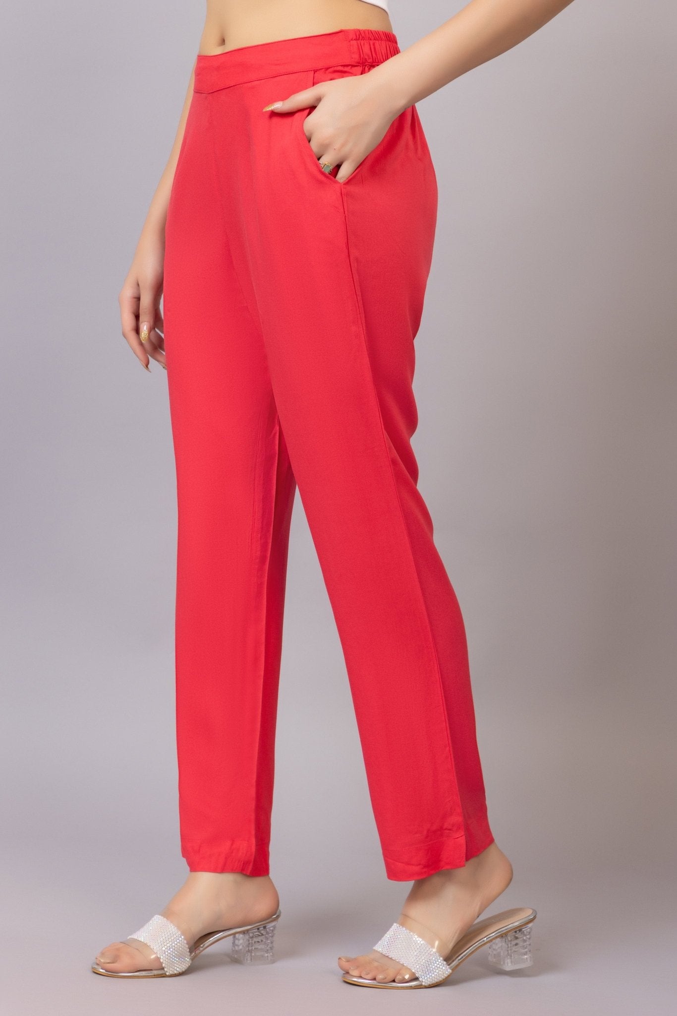 Tea berry rayon pant [ 100% Rayon, Liva Certified ] - Rayon pants