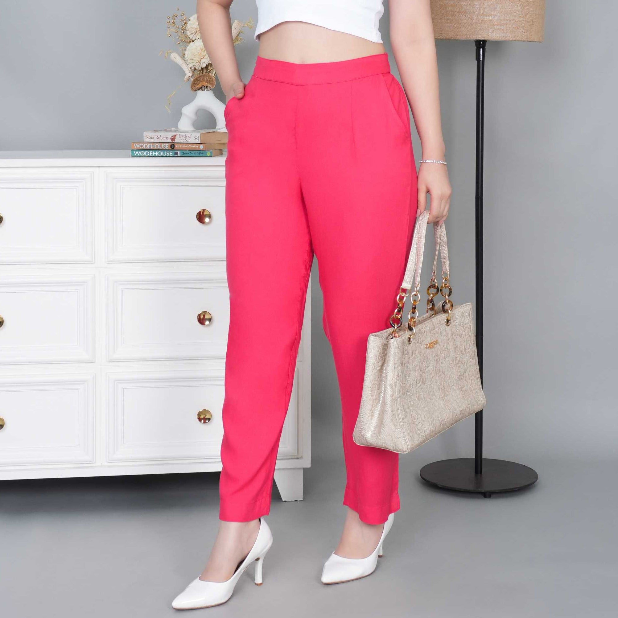 Tea berry rayon pant [ 100% Rayon, Liva Certified ] - Rayon pants