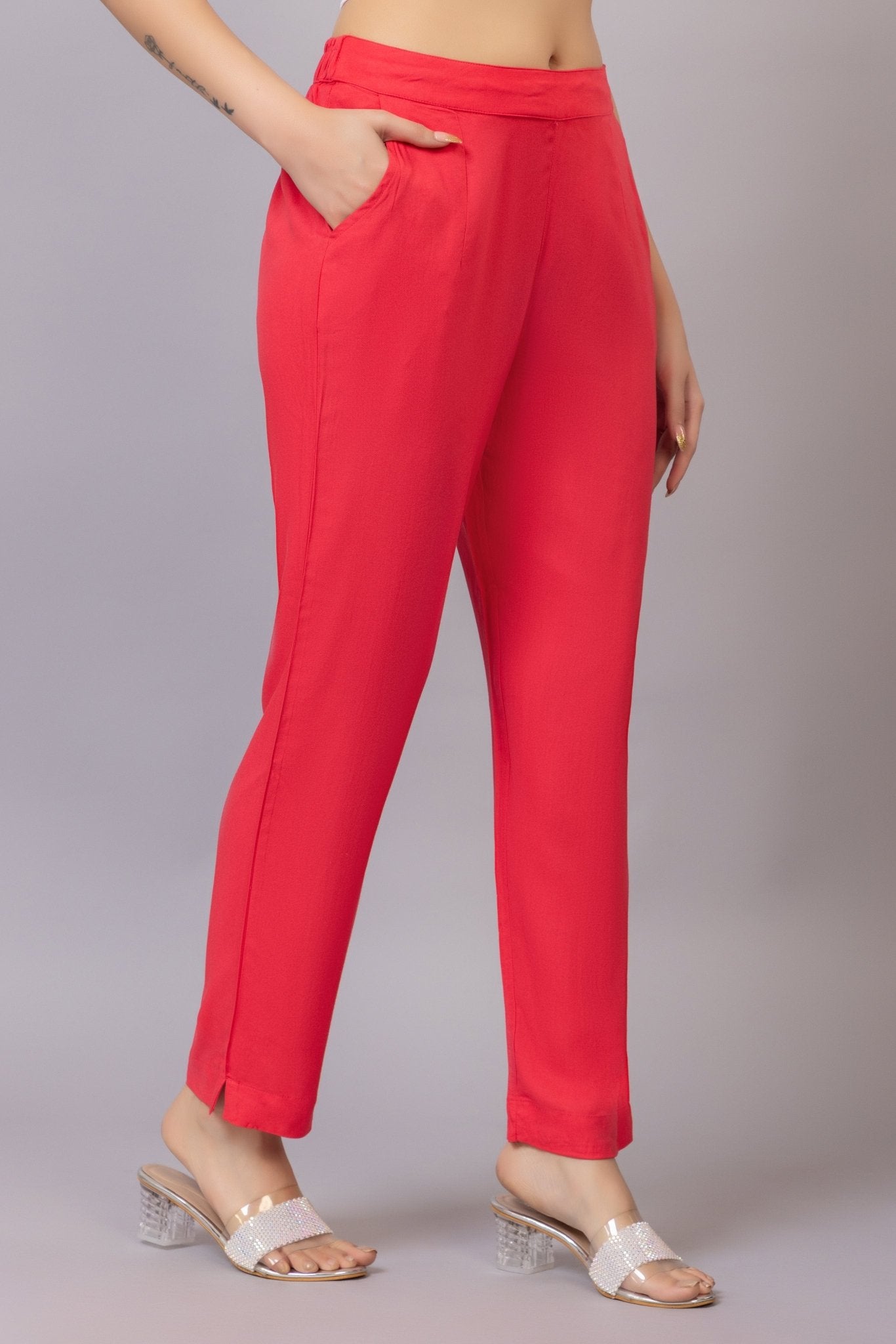Tea berry rayon pant [ 100% Rayon, Liva Certified ] - Rayon pants