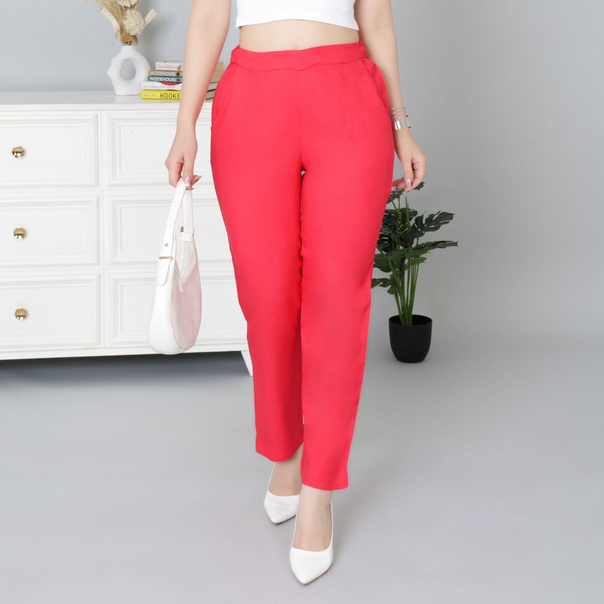 Tea berry rayon pant [ 100% Rayon, Liva Certified ] - Rayon pants