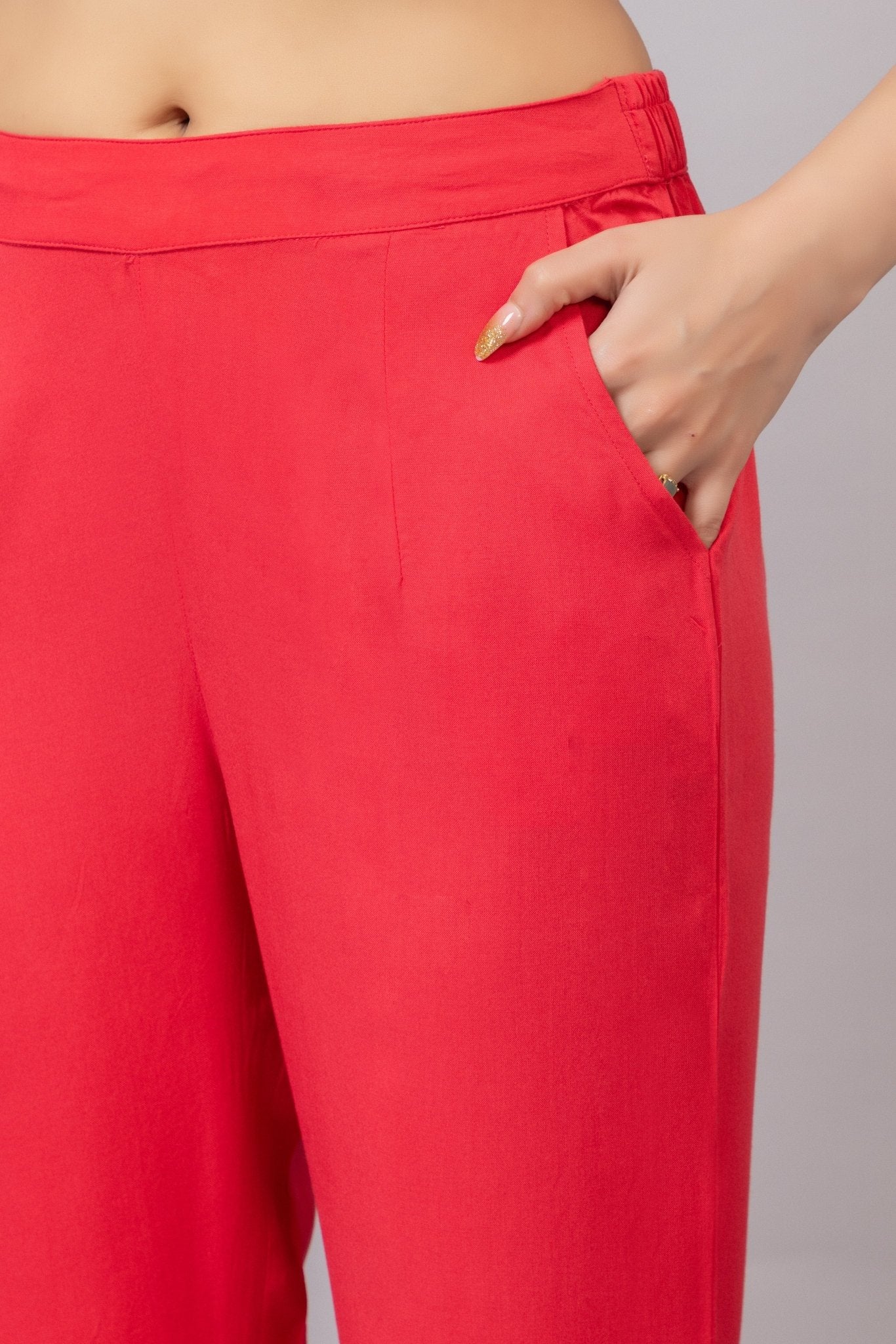 Tea berry rayon pant [ 100% Rayon, Liva Certified ] - Rayon pants