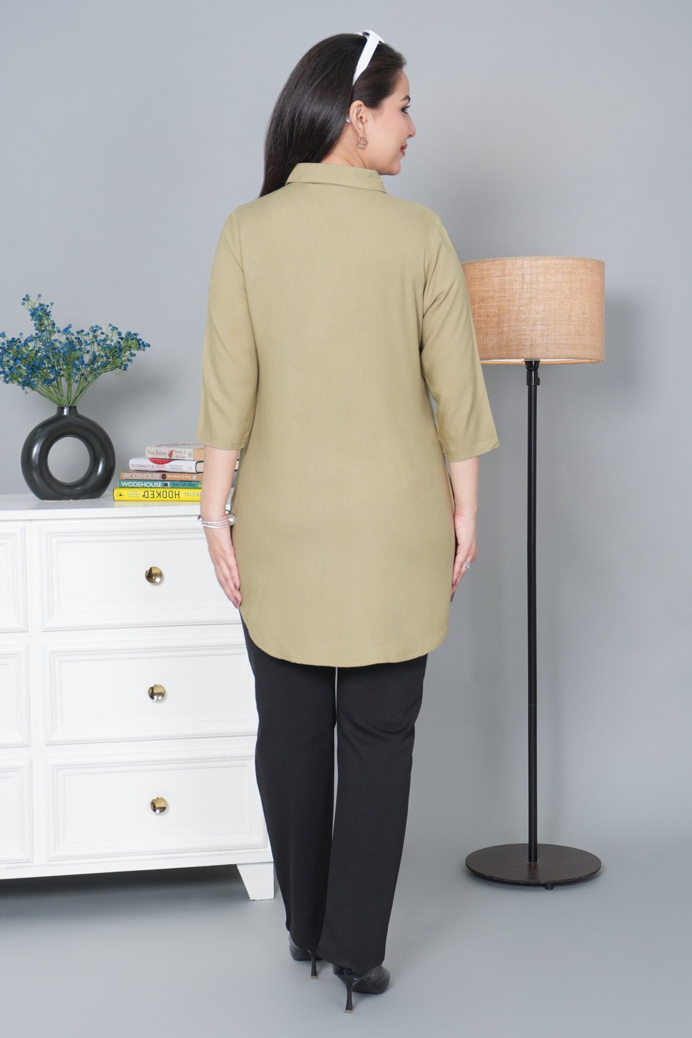 Tea leaf rayon flare top [ 100% Rayon, Liva Certified ] - Rayon flare top