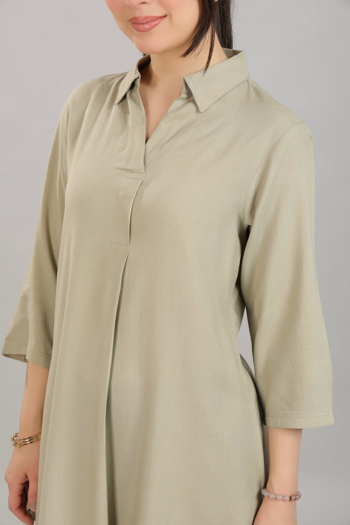 Tea leaf rayon flare top [ 100% Rayon, Liva Certified ] -Rayon flare top